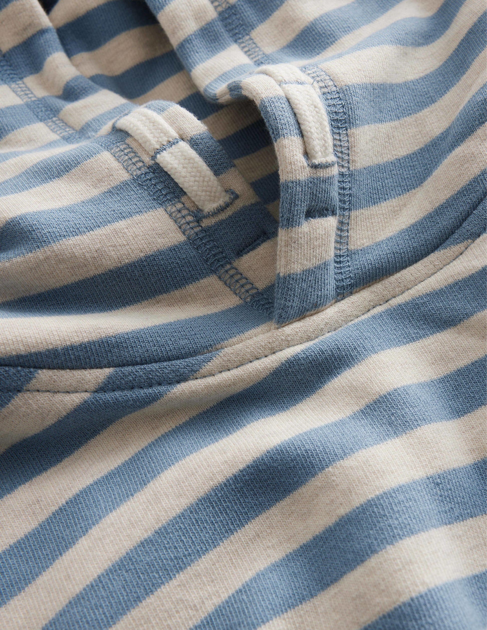 Lockerer Kapuzenpullover-Marineblau/Grau Meliert-3