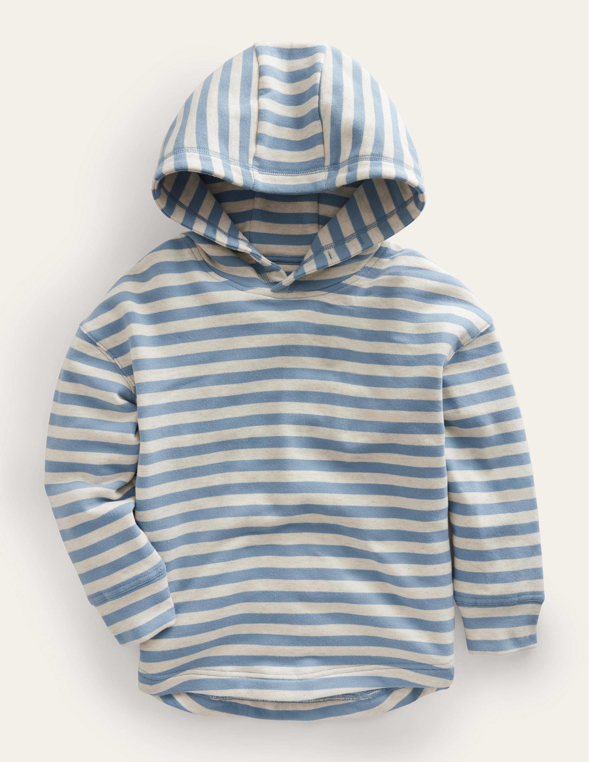 Lockerer Kapuzenpullover-Marineblau/Grau Meliert - Image 1