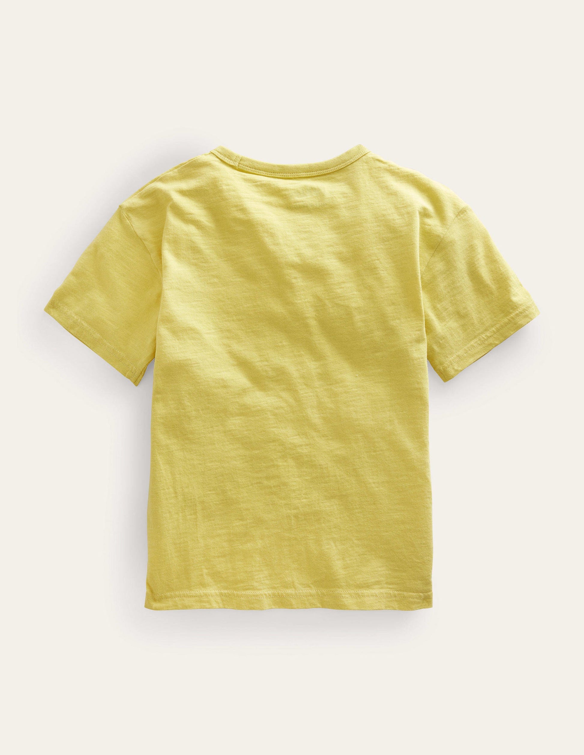 Lässiges T-Shirt mit Applikation-Butterblumengelb-2