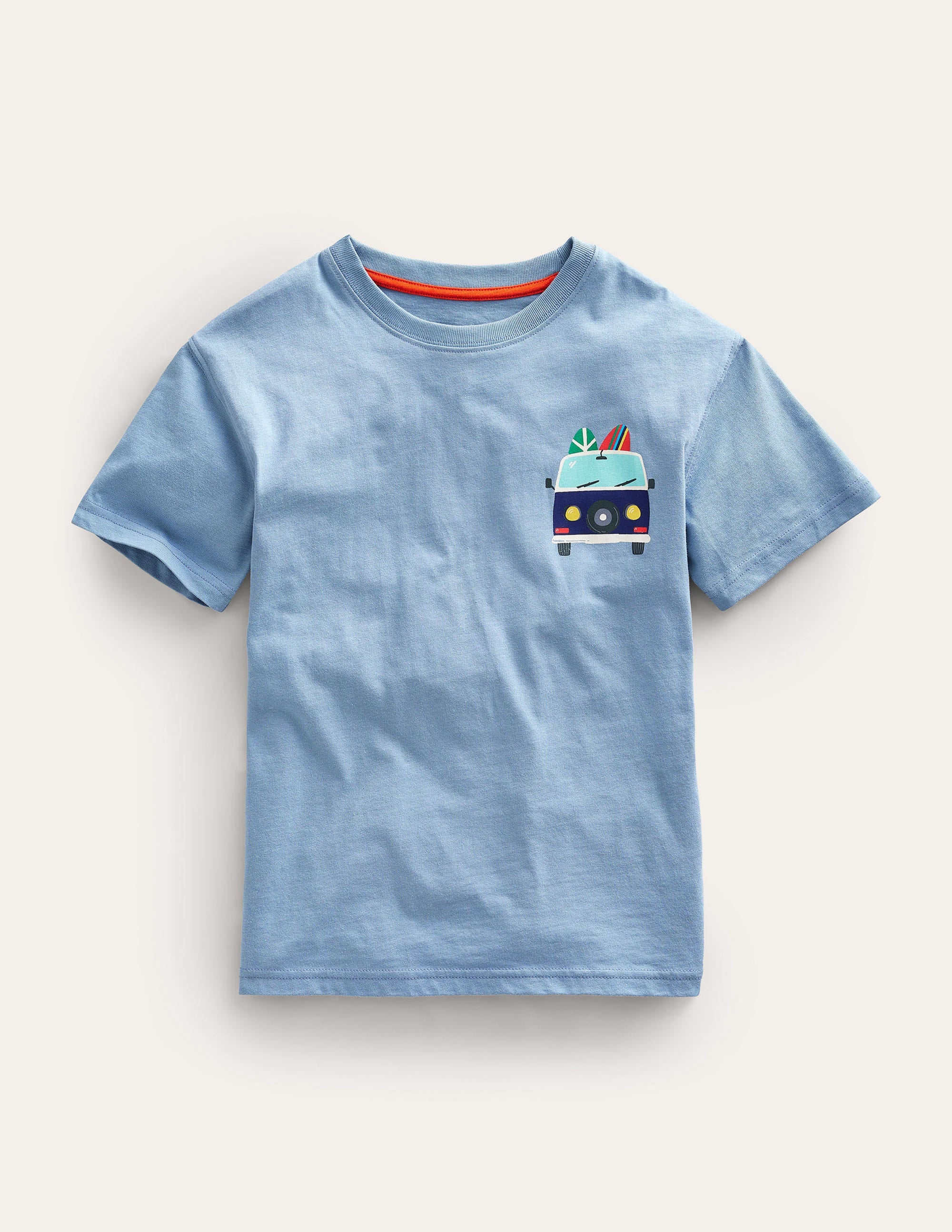 T-shirt à logo recto verso-Bleu galet - Image 1
