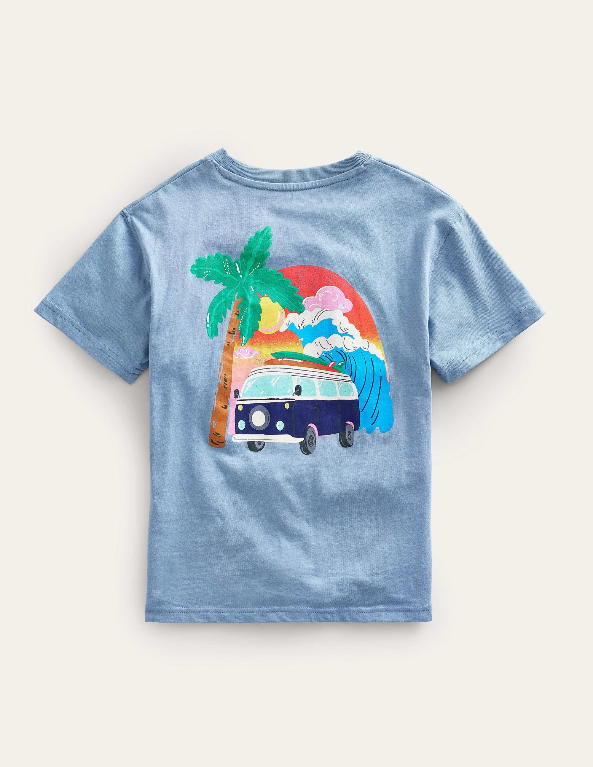 T-shirt à logo recto verso-Bleu galet - Image 2