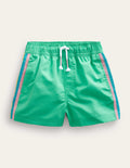 Short sportif rayé-Asperge