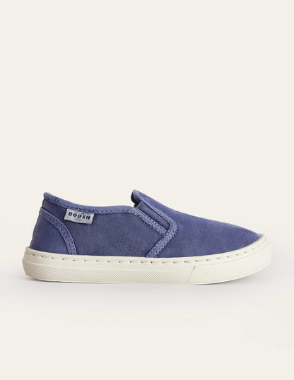 Canvas-Slipper für Jungen-Schuluniform-Marineblau-1