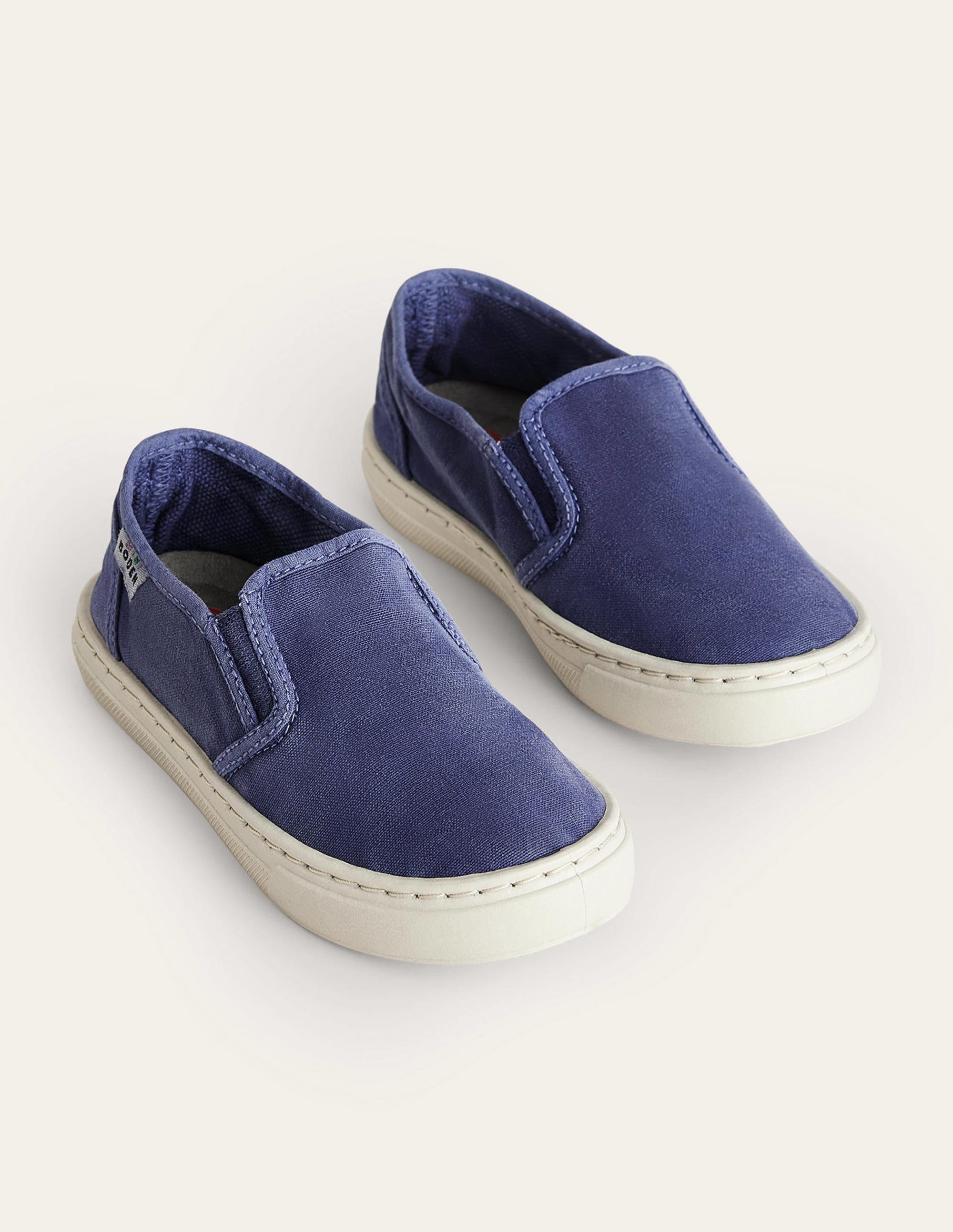 Boys Canvas Slip-ons-College Navy - Image 2
