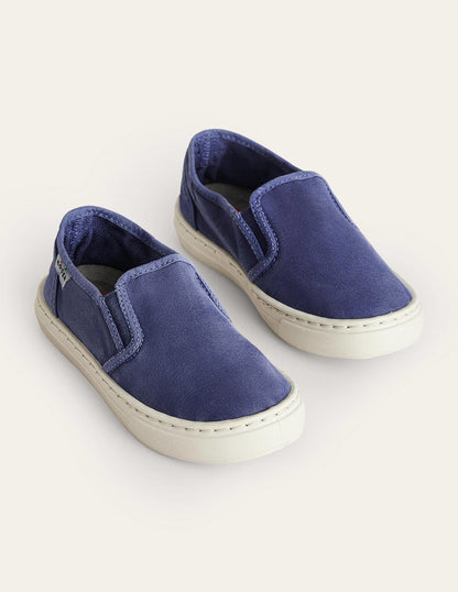 Canvas-Slipper für Jungen-Schuluniform-Marineblau-2