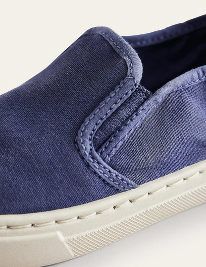 Canvas-Slipper für Jungen-Schuluniform-Marineblau-3