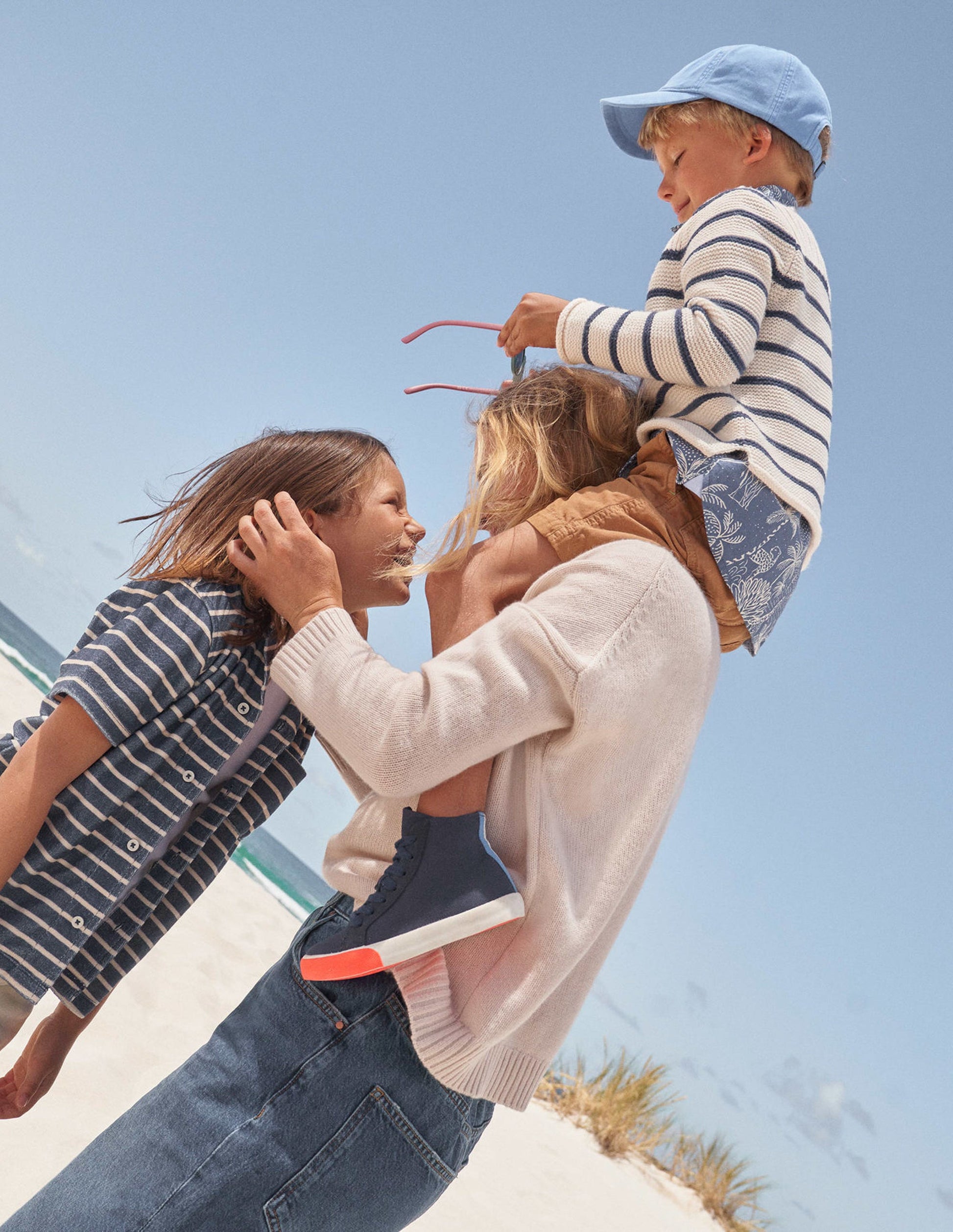 Chemise en coton et lin-Bleu palmier des îles-4