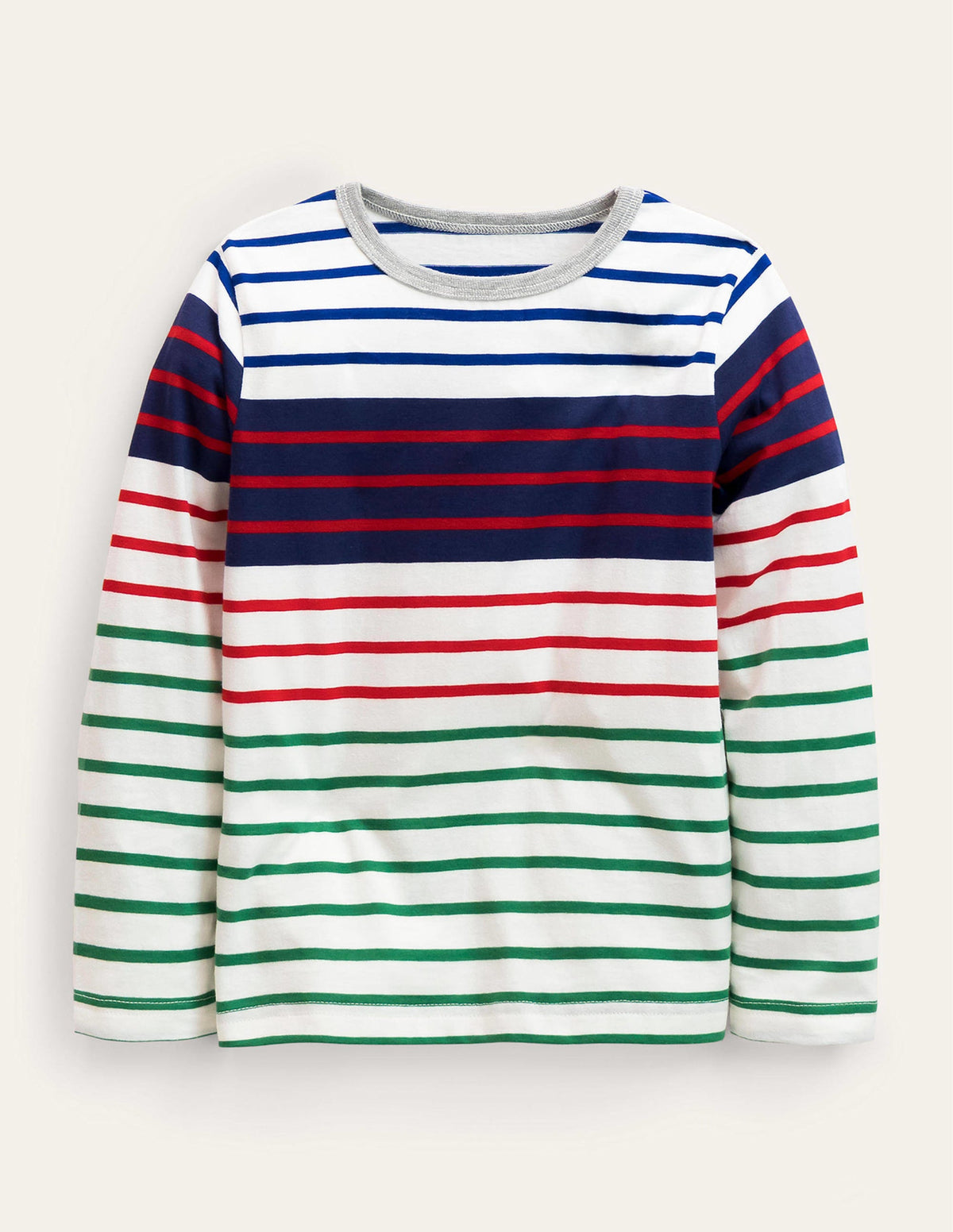 Fröhliches Bretonshirt-Naturweiß/Karibikblau-1