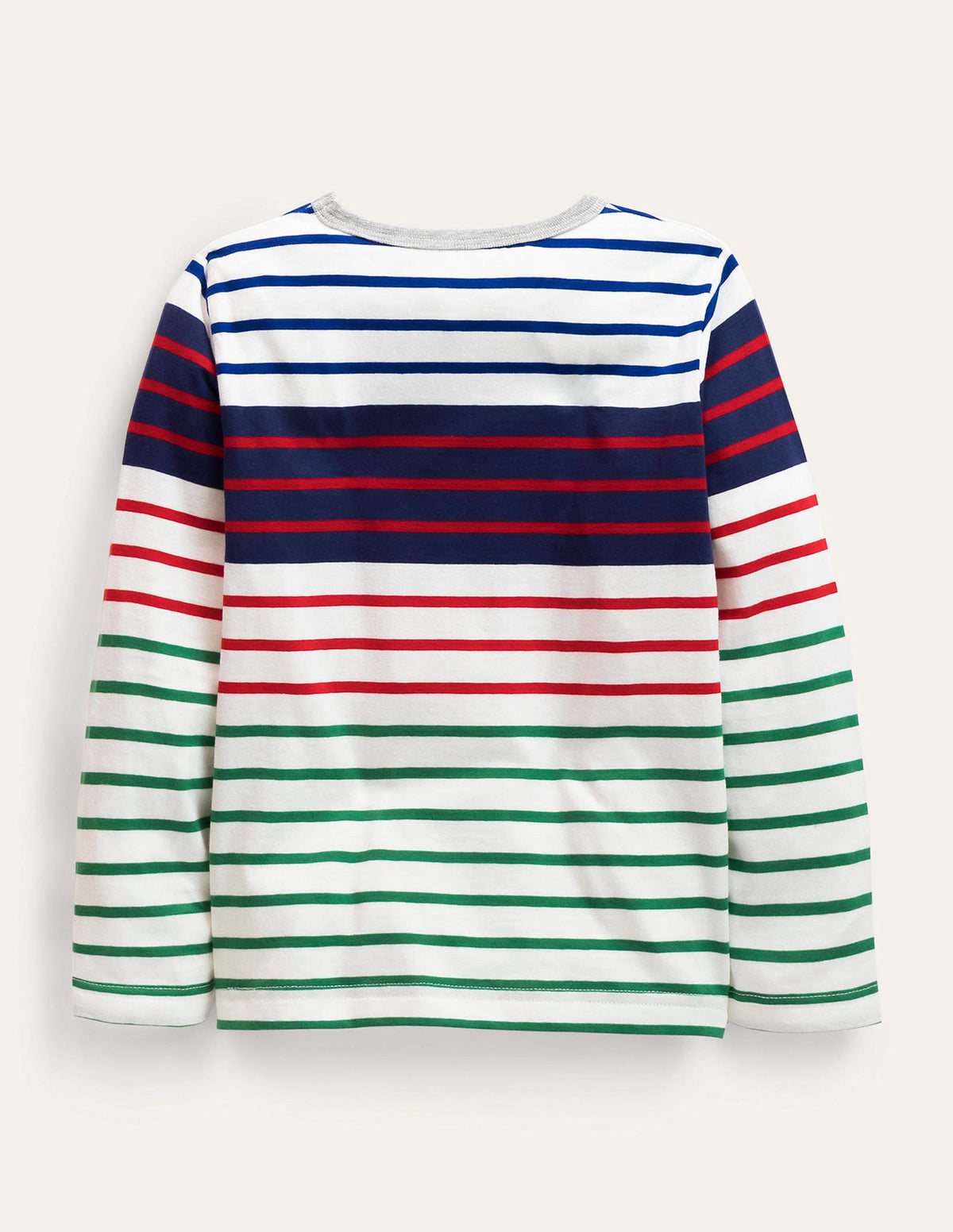 Fröhliches Bretonshirt-Naturweiß/Karibikblau - Image 2