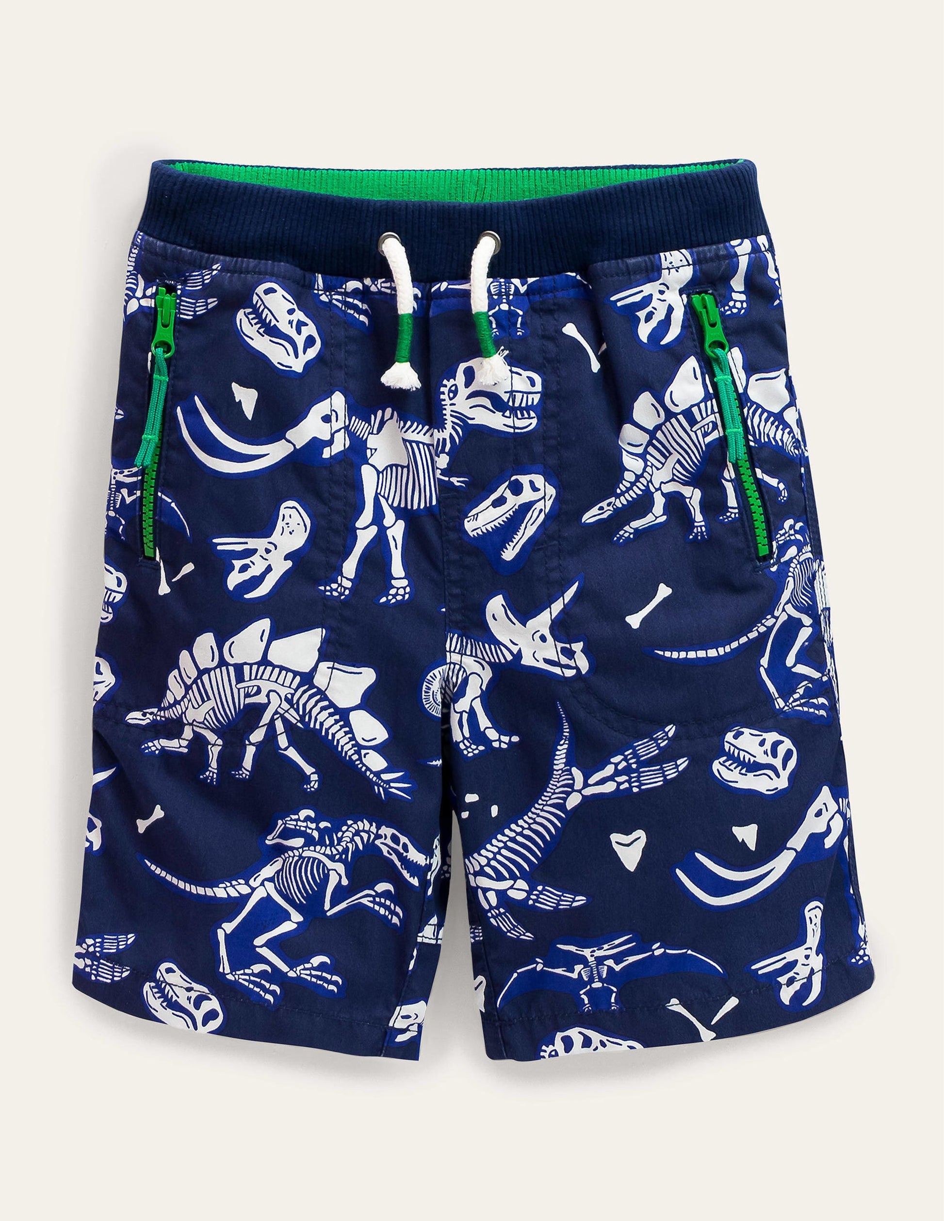 Abenteuer-Shorts-Segelblau, Dinosaurier-Skelette-1