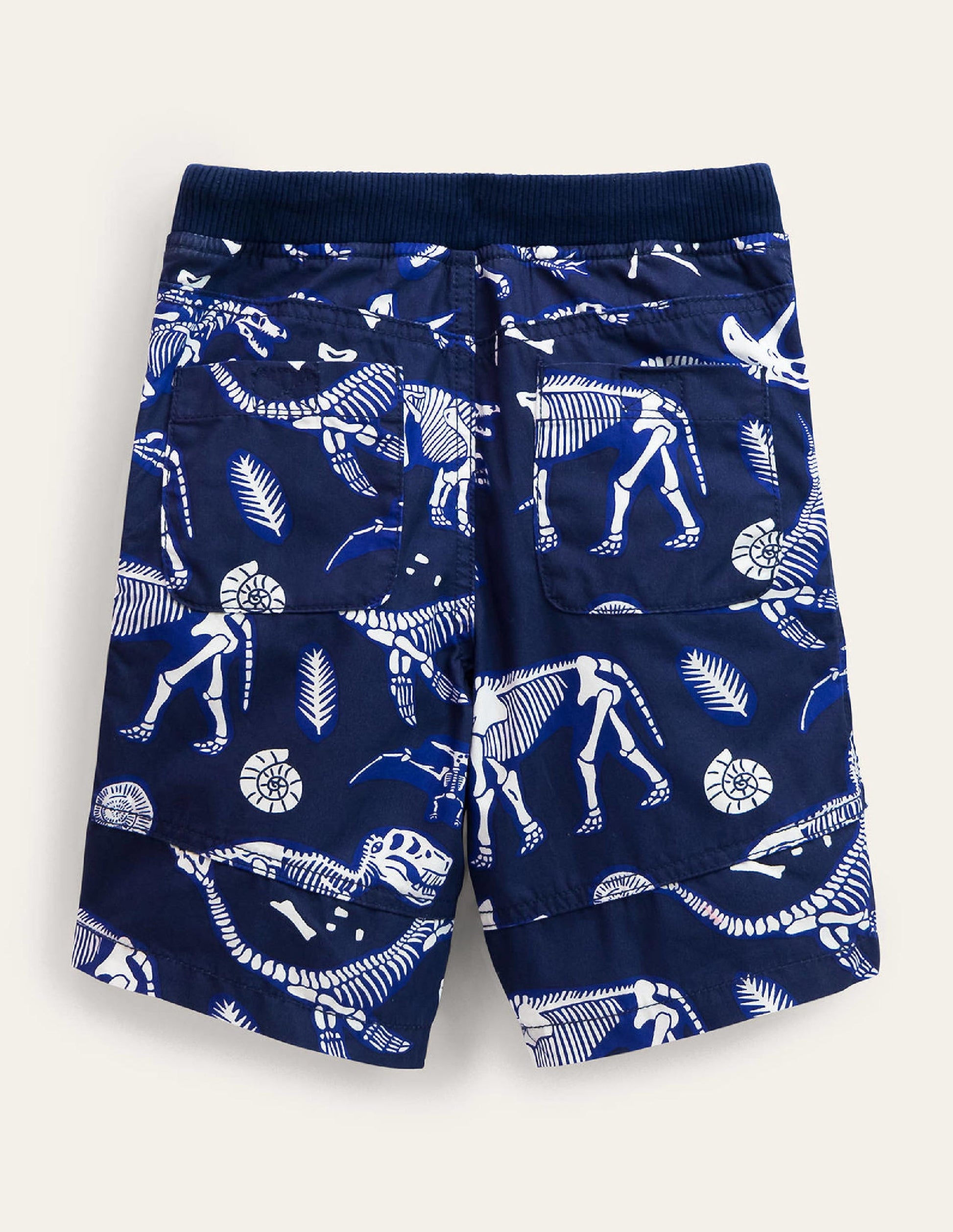 Abenteuer-Shorts-Segelblau, Dinosaurier-Skelette-2