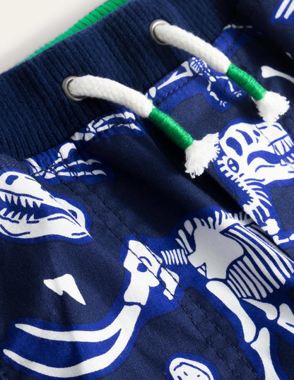 Abenteuer-Shorts-Segelblau, Dinosaurier-Skelette-3