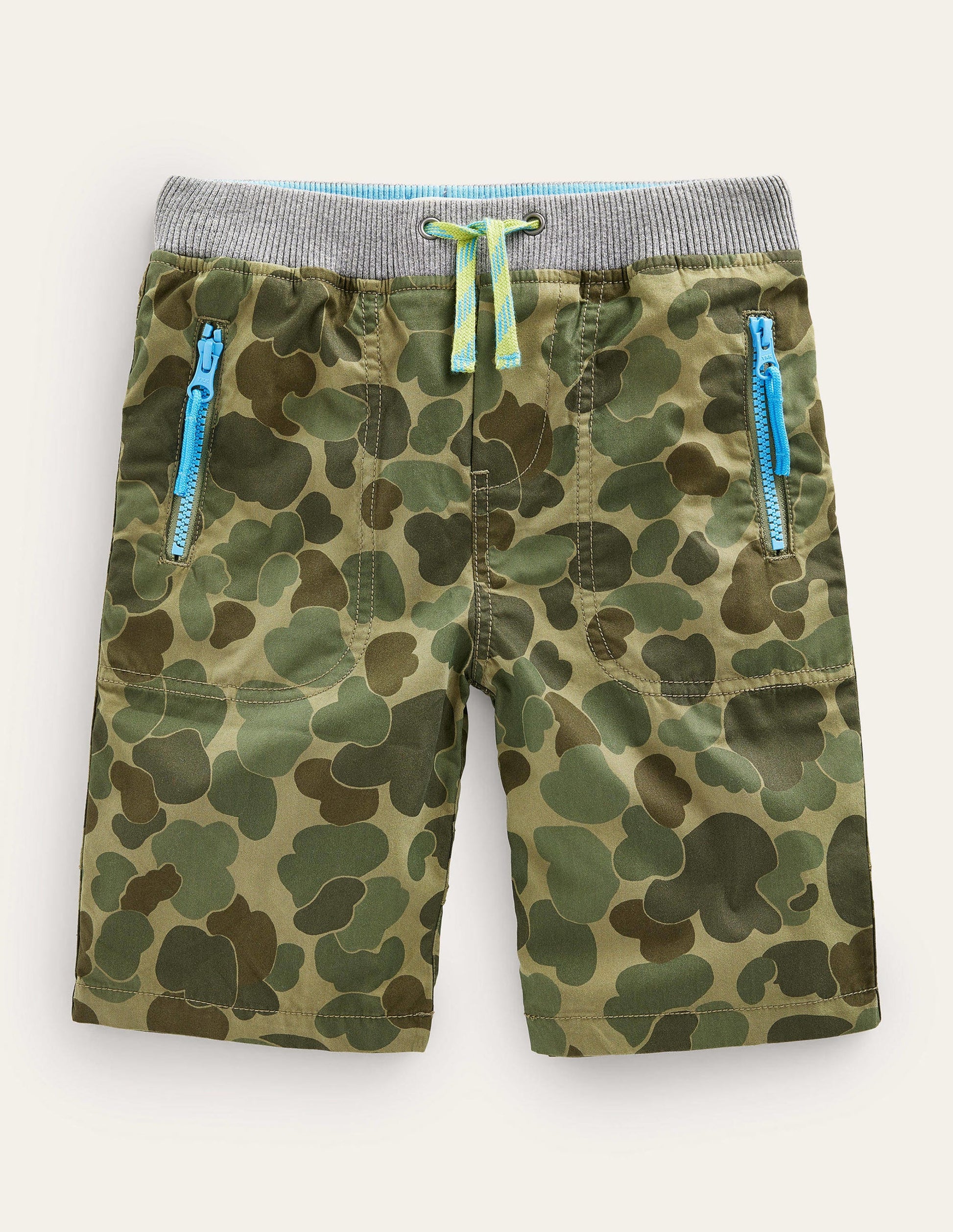 Abenteuer-Shorts-Khaki, Blasen-Camouflagemuster-1