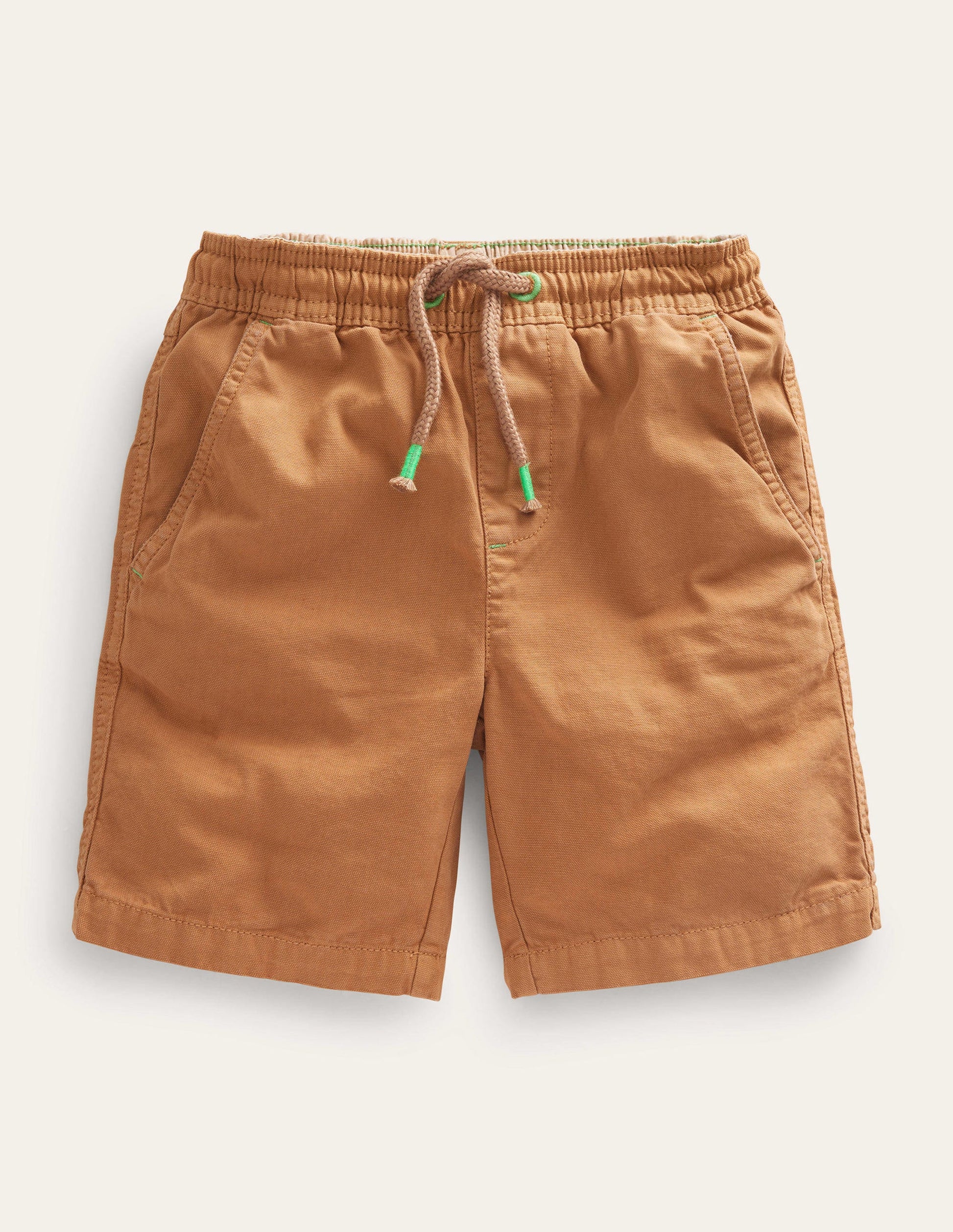 Shorts zum Hineinschlüpfen mit Kordelzug-Nussbraun-1