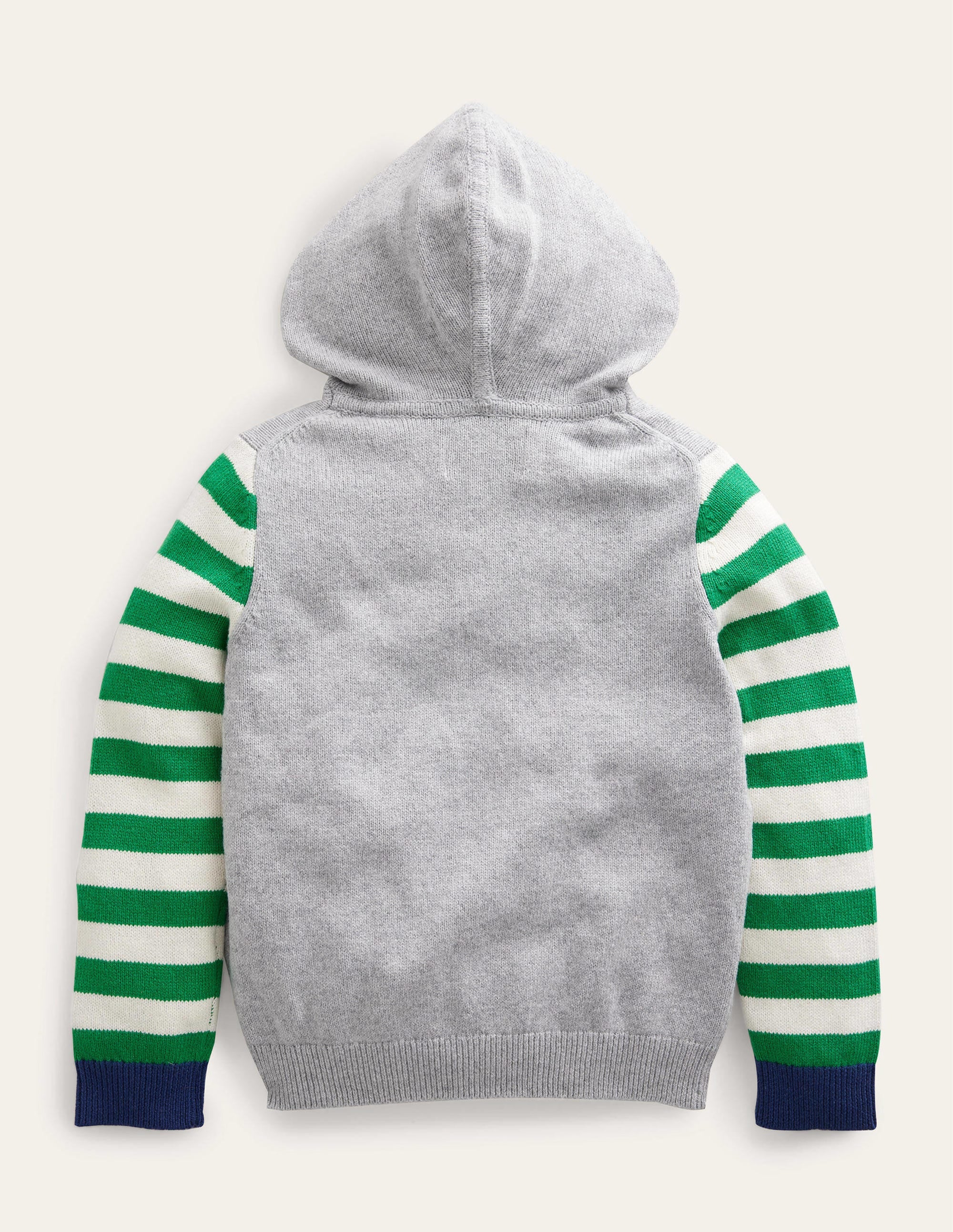 Sweat à capuche fantaisie motif pingouin-Pingouin gris chiné - Image 2