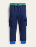 Bas de jogging colourblock-Vert herbe profond/bleu marine universitaire