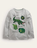 T-shirt à motif crocodile-Crocodiles vert chiné