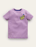 T-shirt délavé à super surpiqûres-Banane lupin
