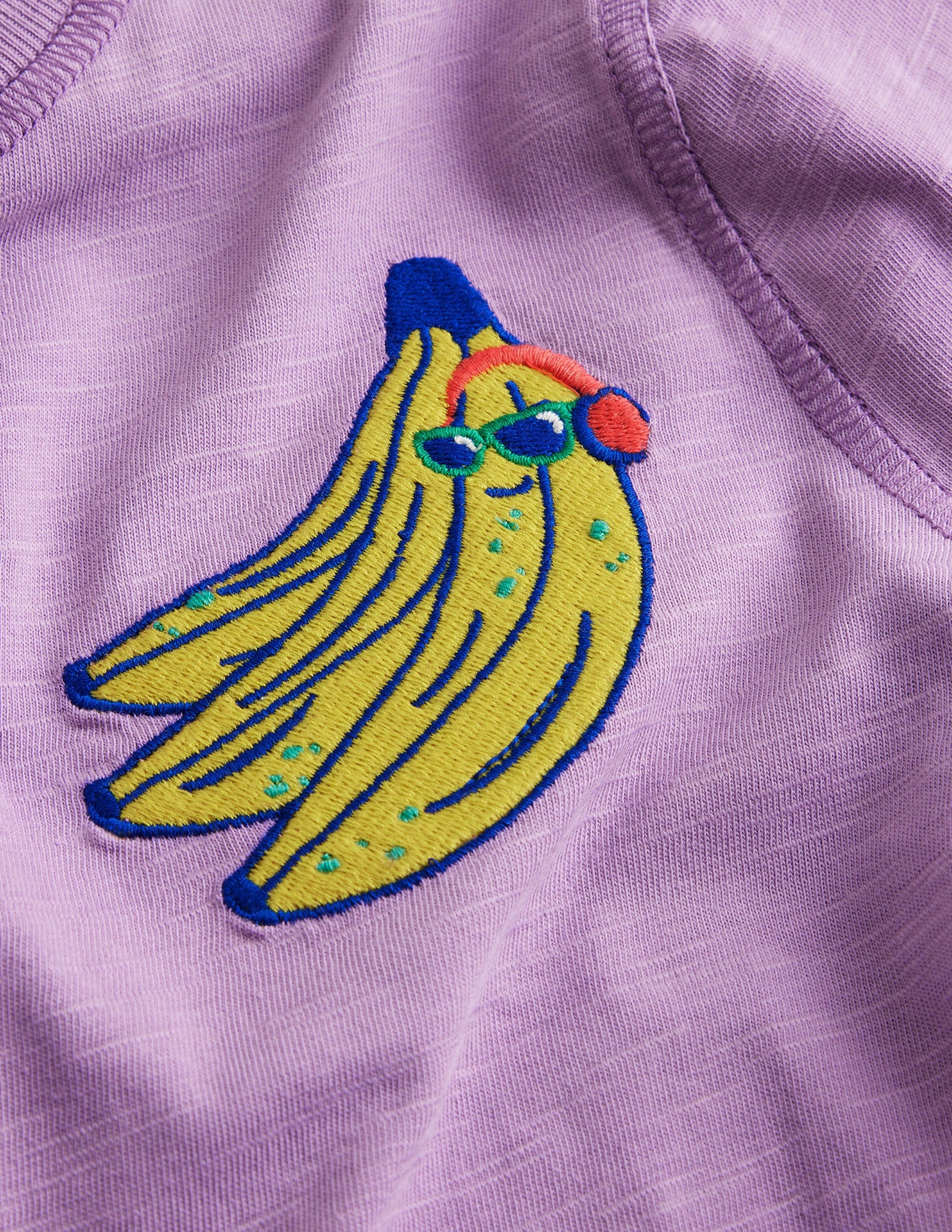 T-shirt délavé à super surpiqûres-Banane lupin-3