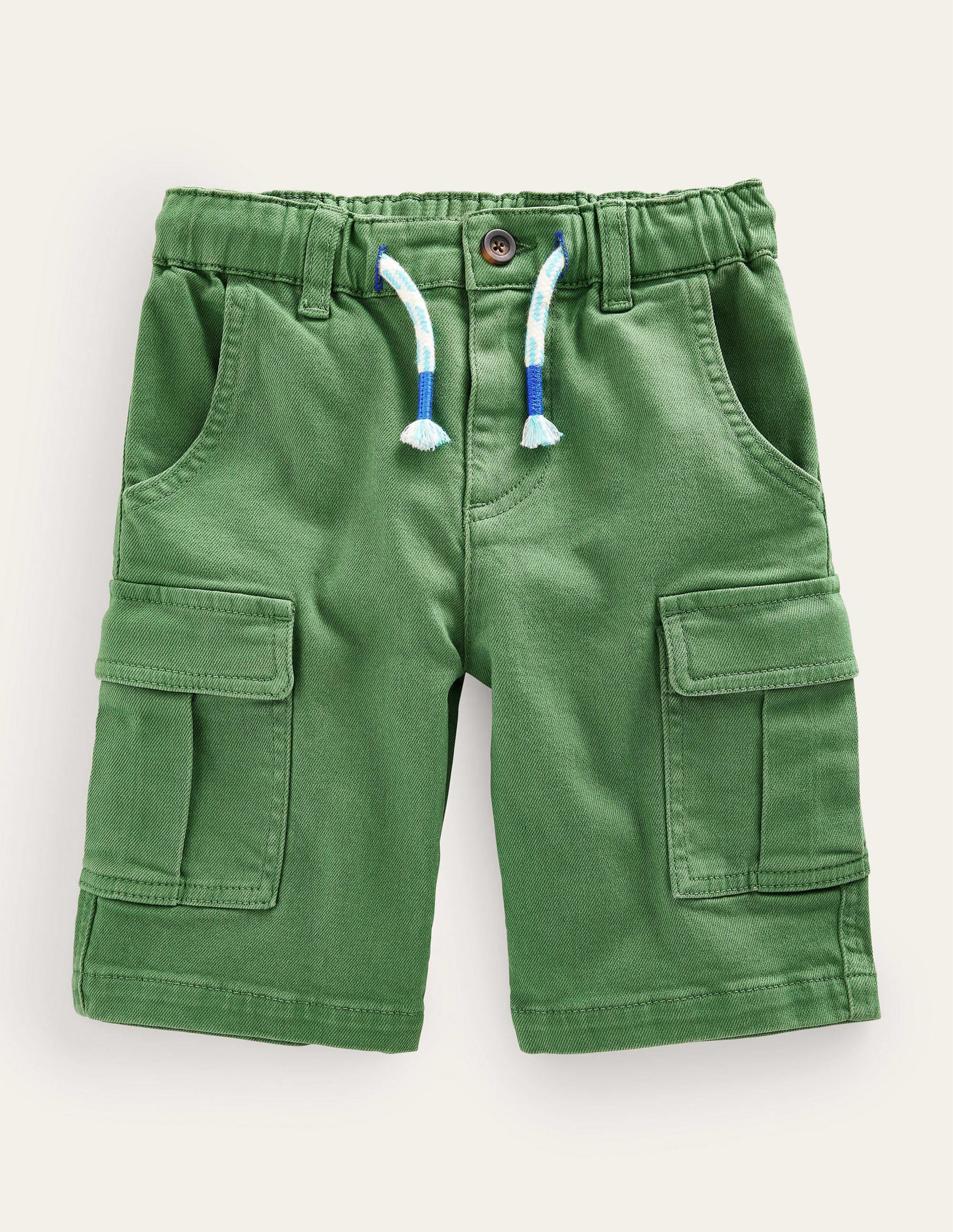 Stückgefärbte Cargoshorts-Safarigrün - Image 1