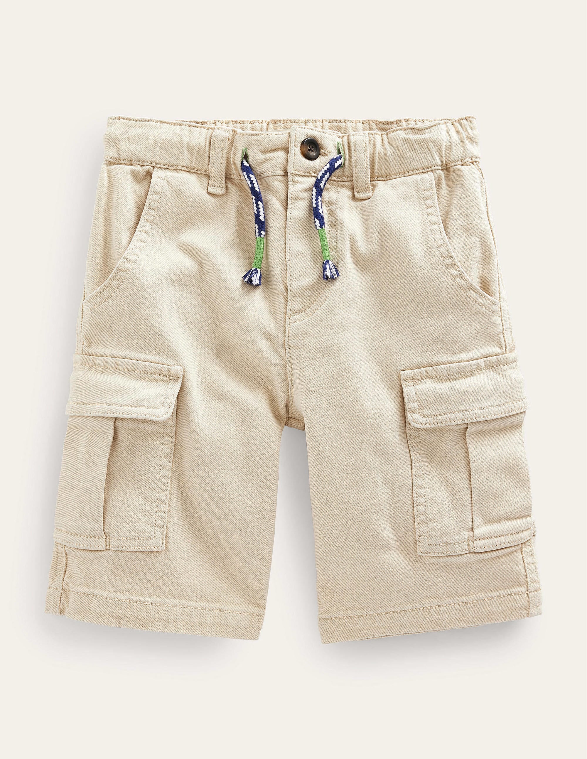 Short cargo teint en pièce-Gris pierre - Image 1