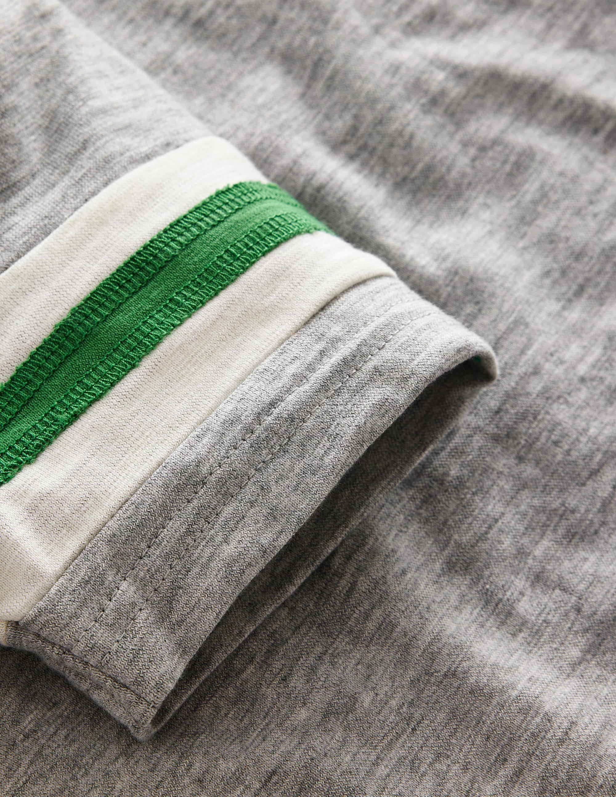 Sportliches Kurzarm-T-Shirt-Jaspisgrau Meliert/ Mandarinenorange - Image 3