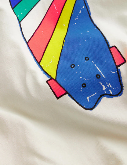Raglan-T-Shirt-Dunkles Grasgrün, Skateboard