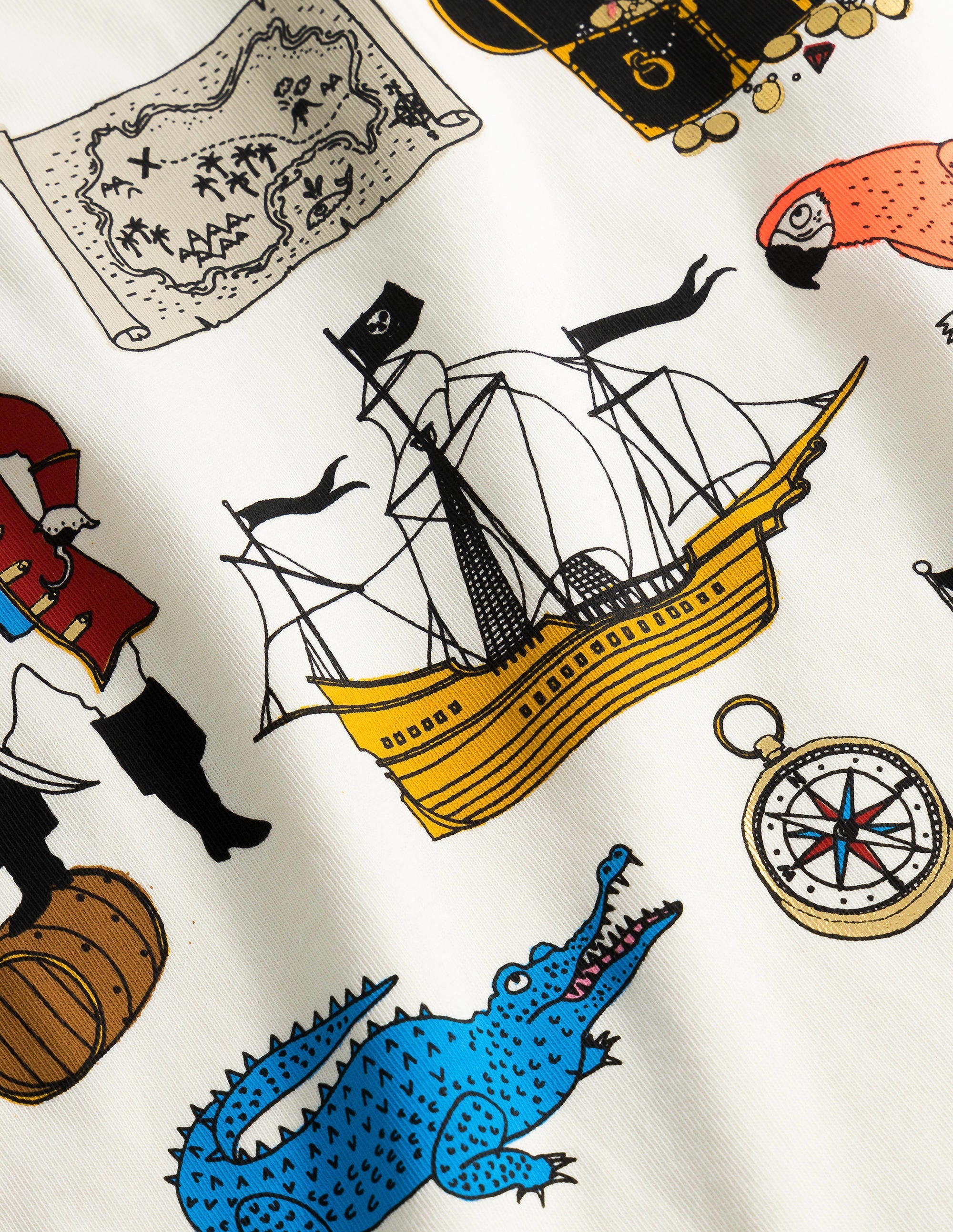 Raglan T-shirt-Ivory/Smoke Pirates - Image 3