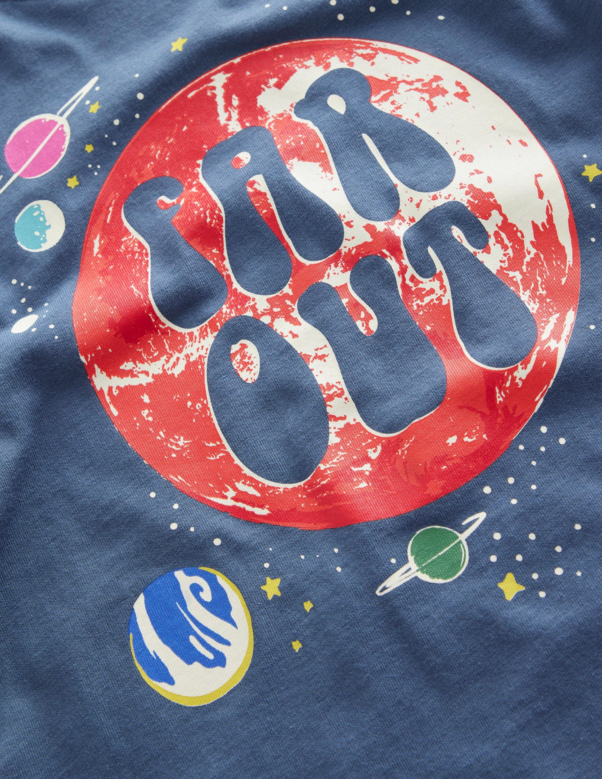 Glow Slogan T-shirt-Robot Blue Space-3