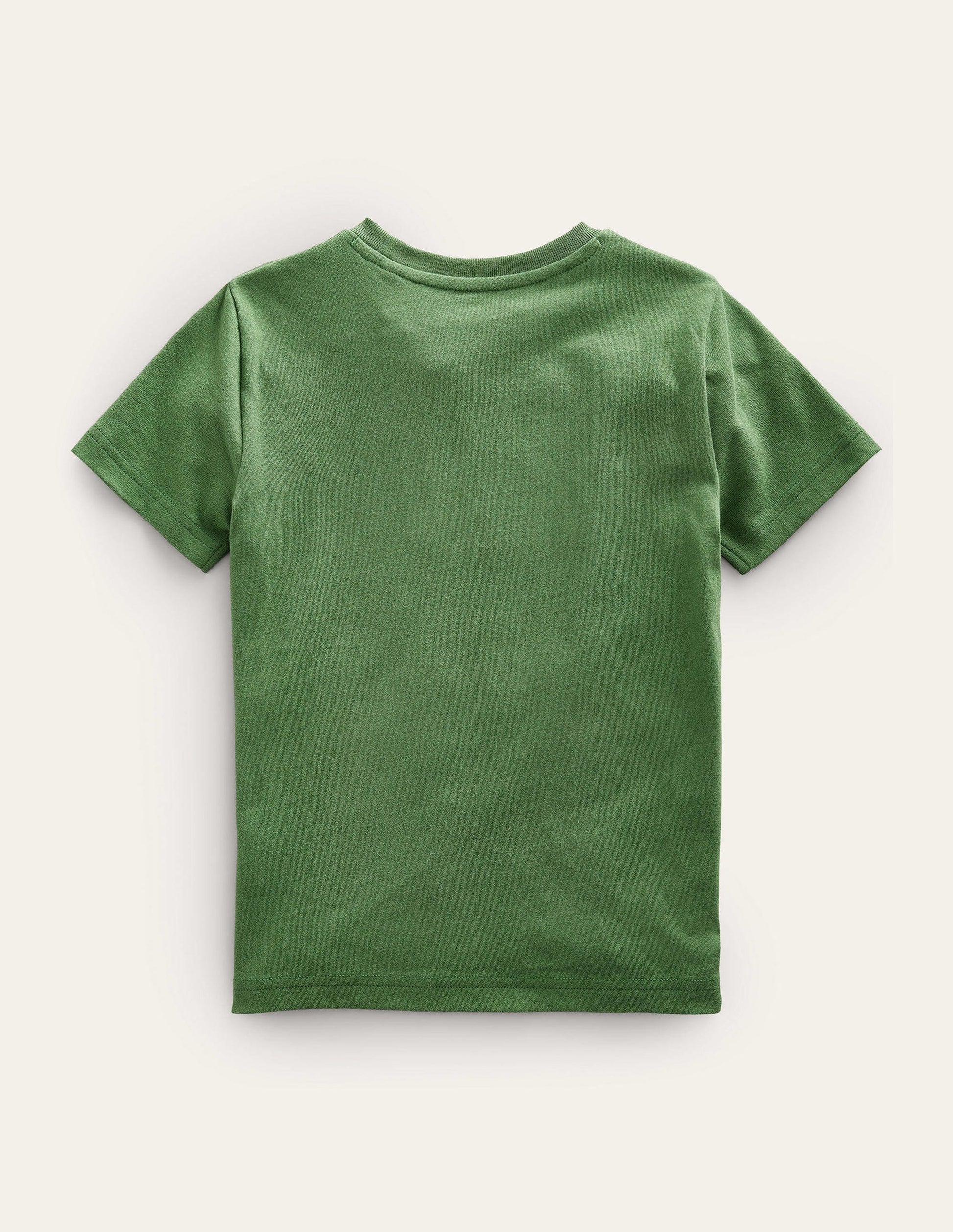 T-Shirt mit Kettenstich und Spruch-Safarigrün, Be Kind-2