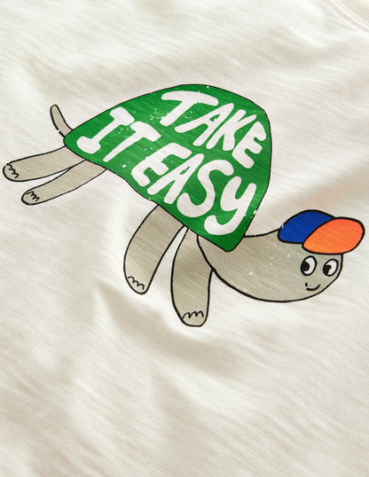 T-Shirt mit witzigem Motiv-Vanille, Schildkröte-3