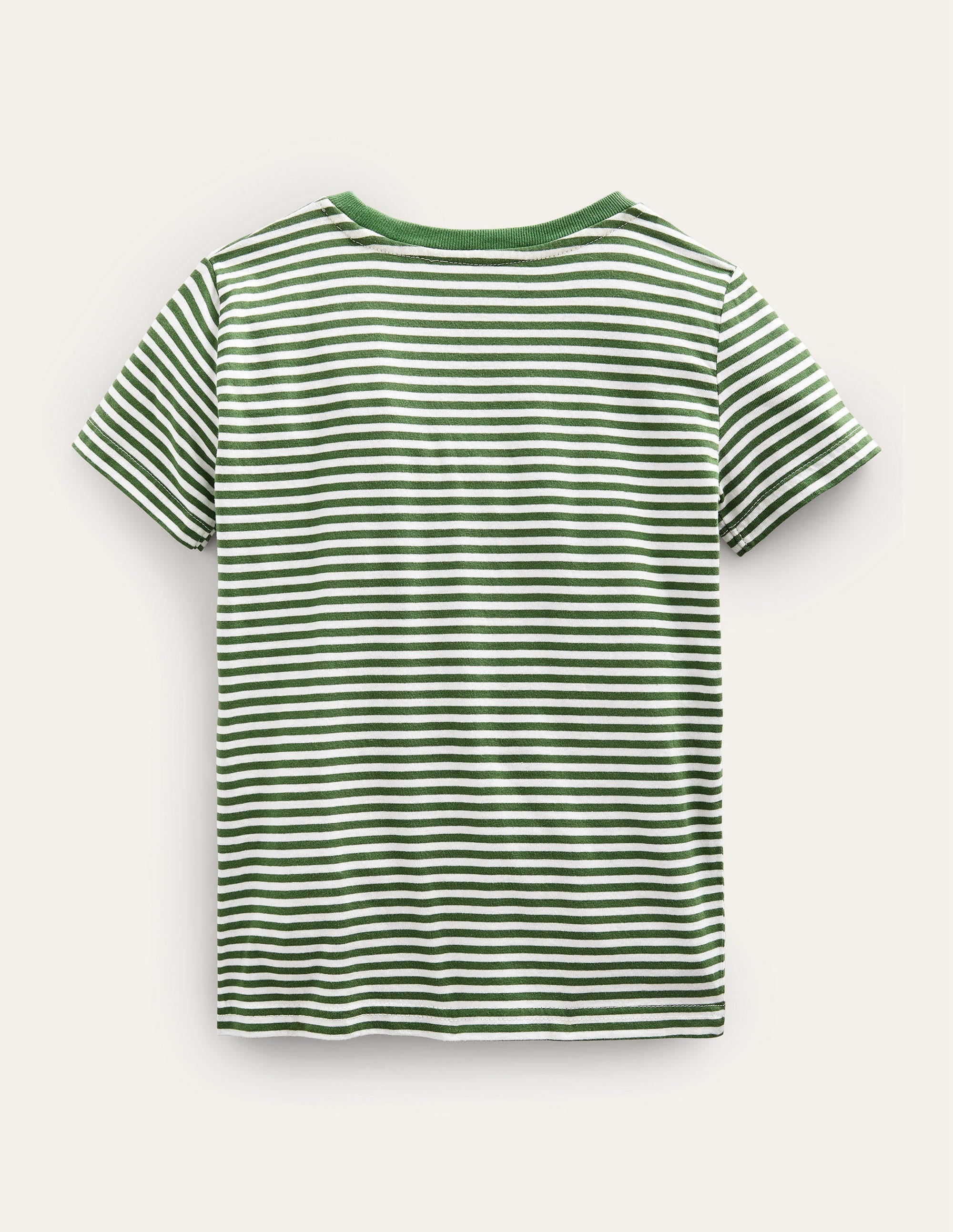 T-Shirt mit fröhlicher Applikation-Safarigrün/Naturweiß, Biene - Image 2