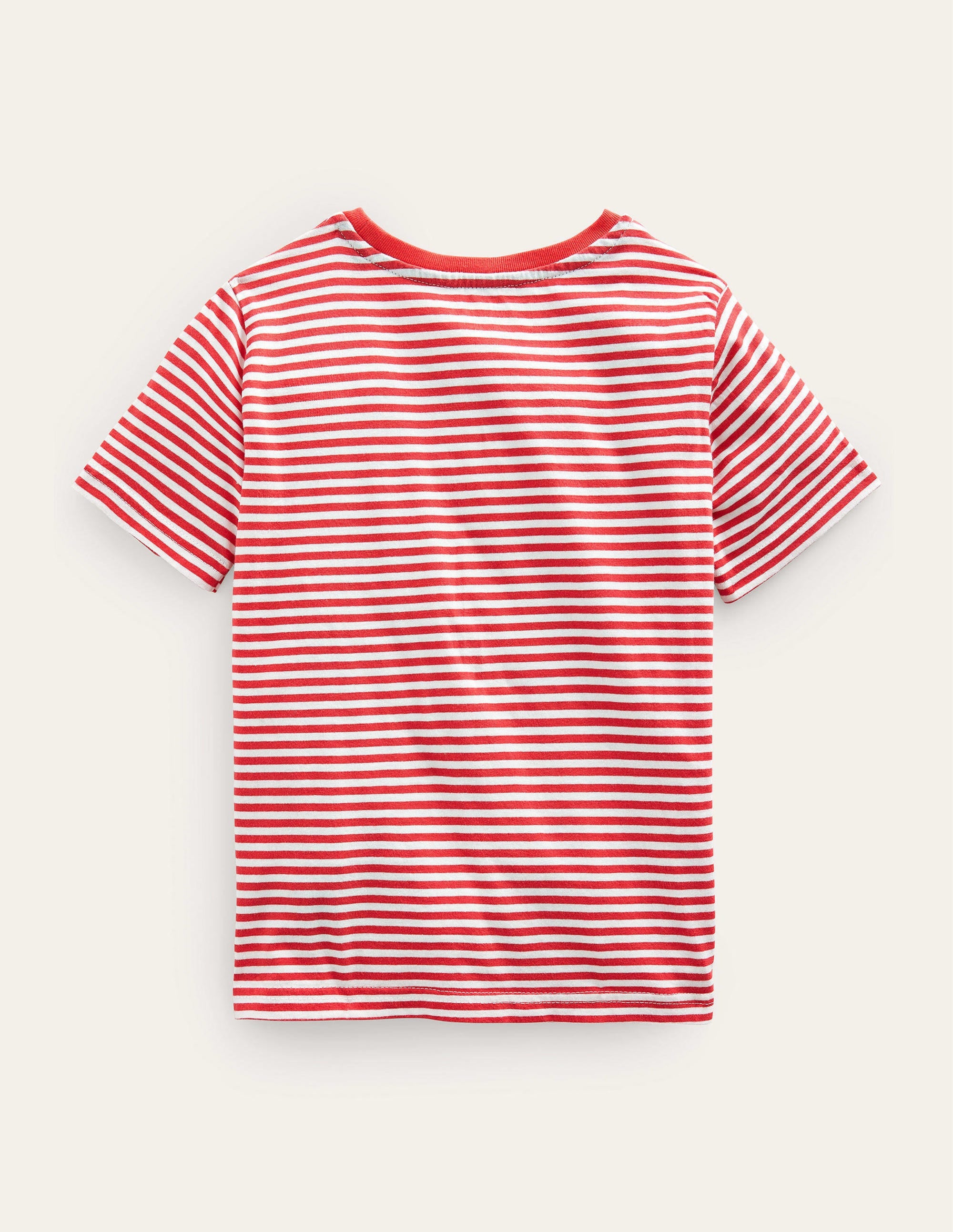 T-Shirt mit fröhlicher Applikation-Marmeladenrot/Naturweiß, Meerschweinchen - Image 2
