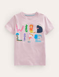 T-Shirt mit Spruch-Französisches Rosa, Wildlife