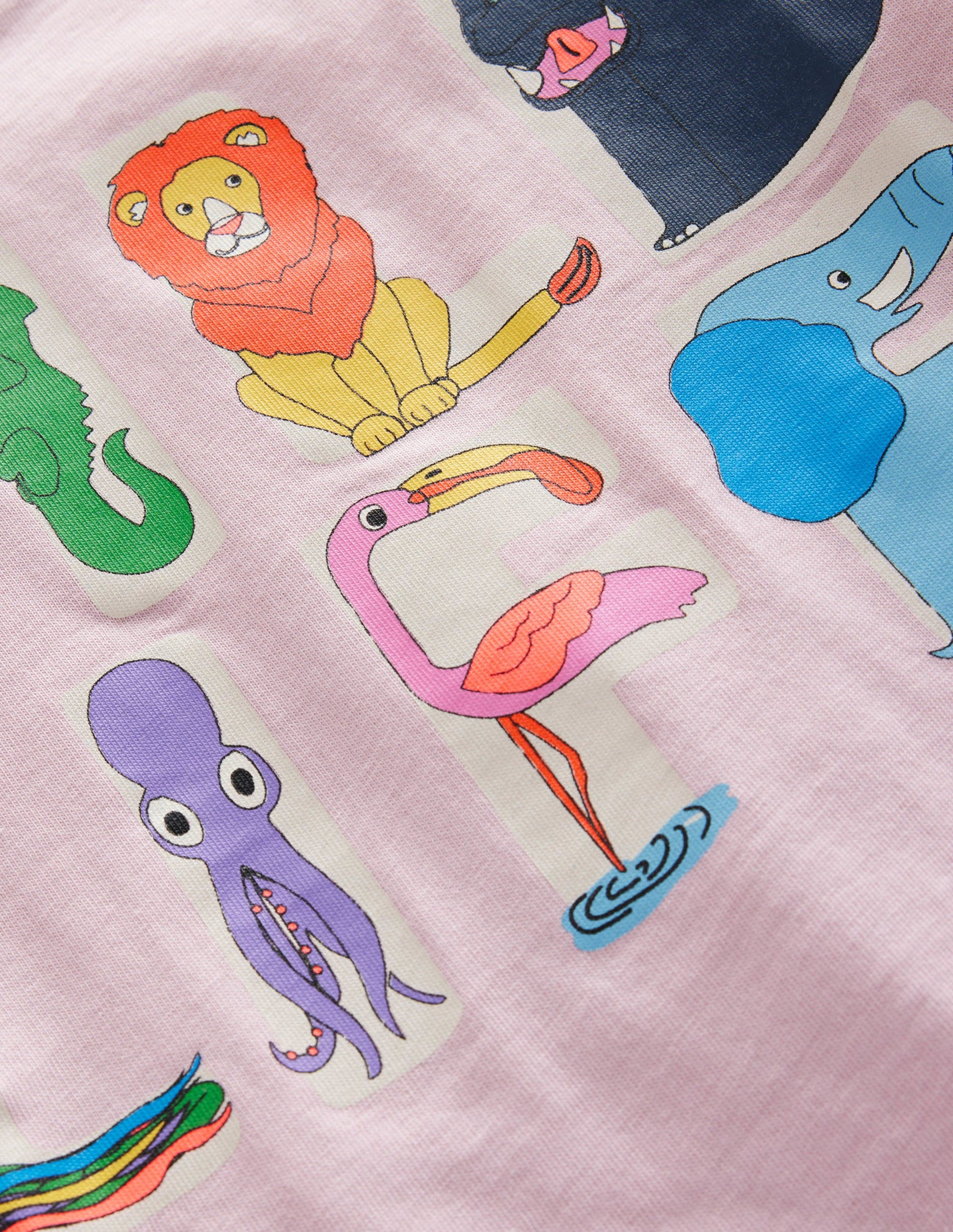 T-Shirt mit Spruch-Französisches Rosa, Wildlife-3