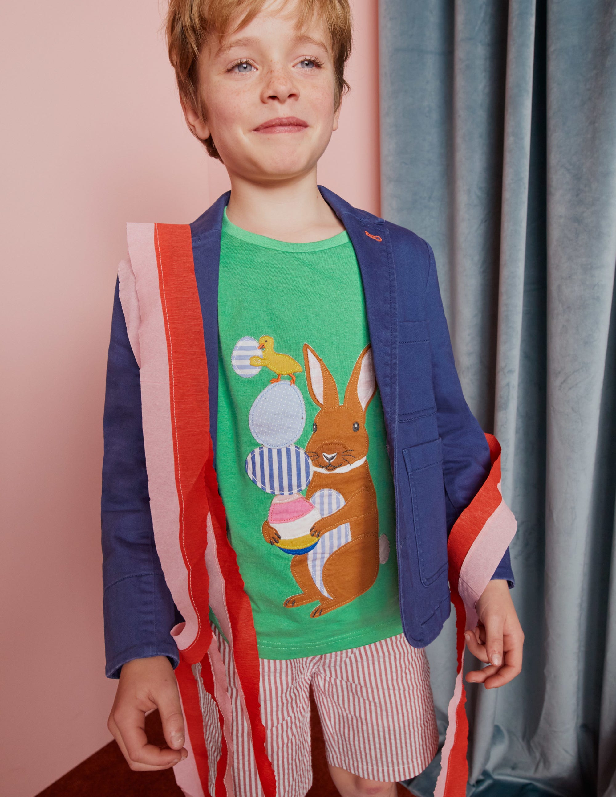 T-shirt à appliqué Pâques-Pâques vert aloé vera - Image 4