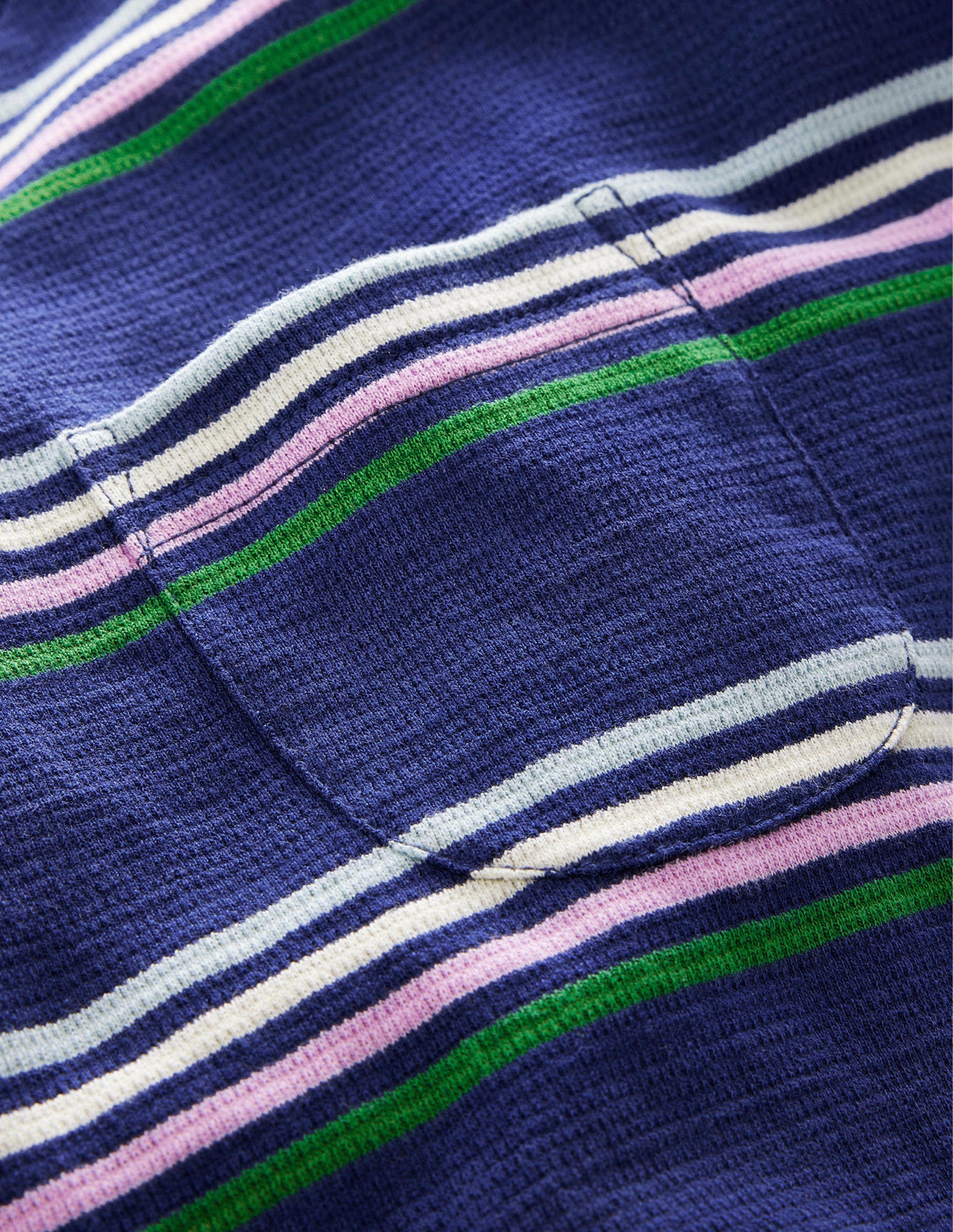 Langärmliges Oberteil mit Struktur-Navy/Butterblumengelb/Grün-3