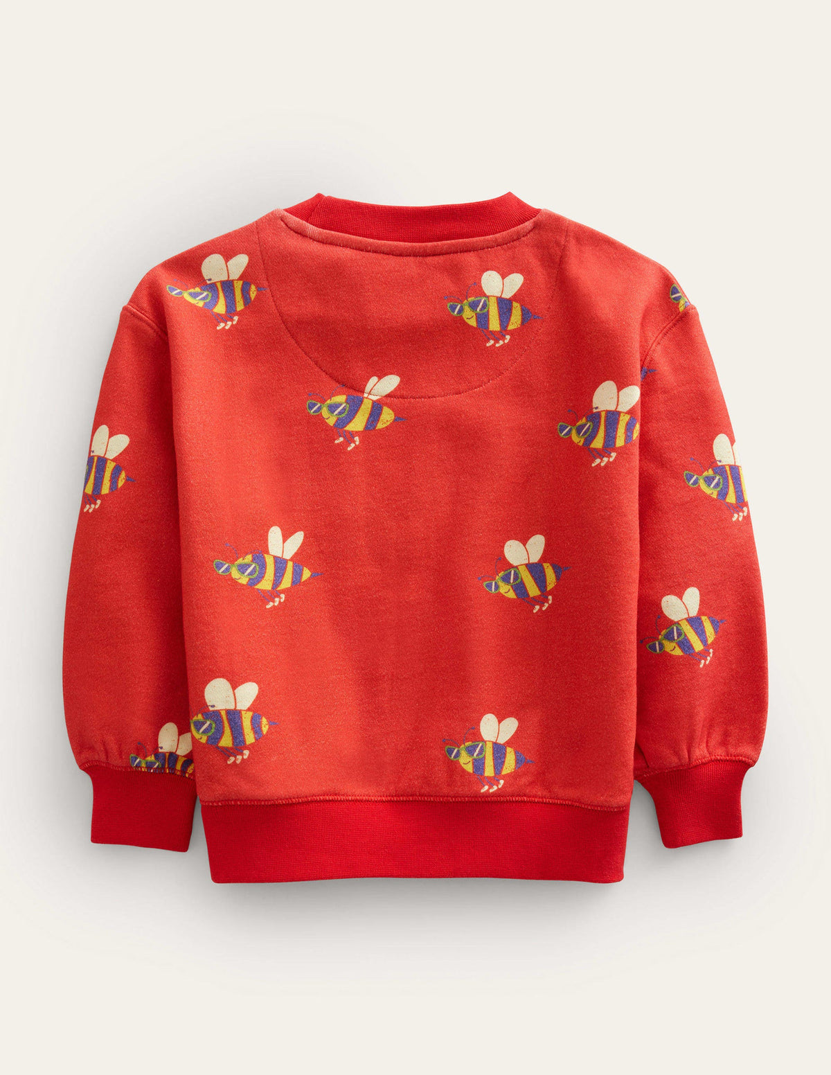 Gemustertes Sweatshirt-Marmeladenrot, Coole Bienen - Image 2