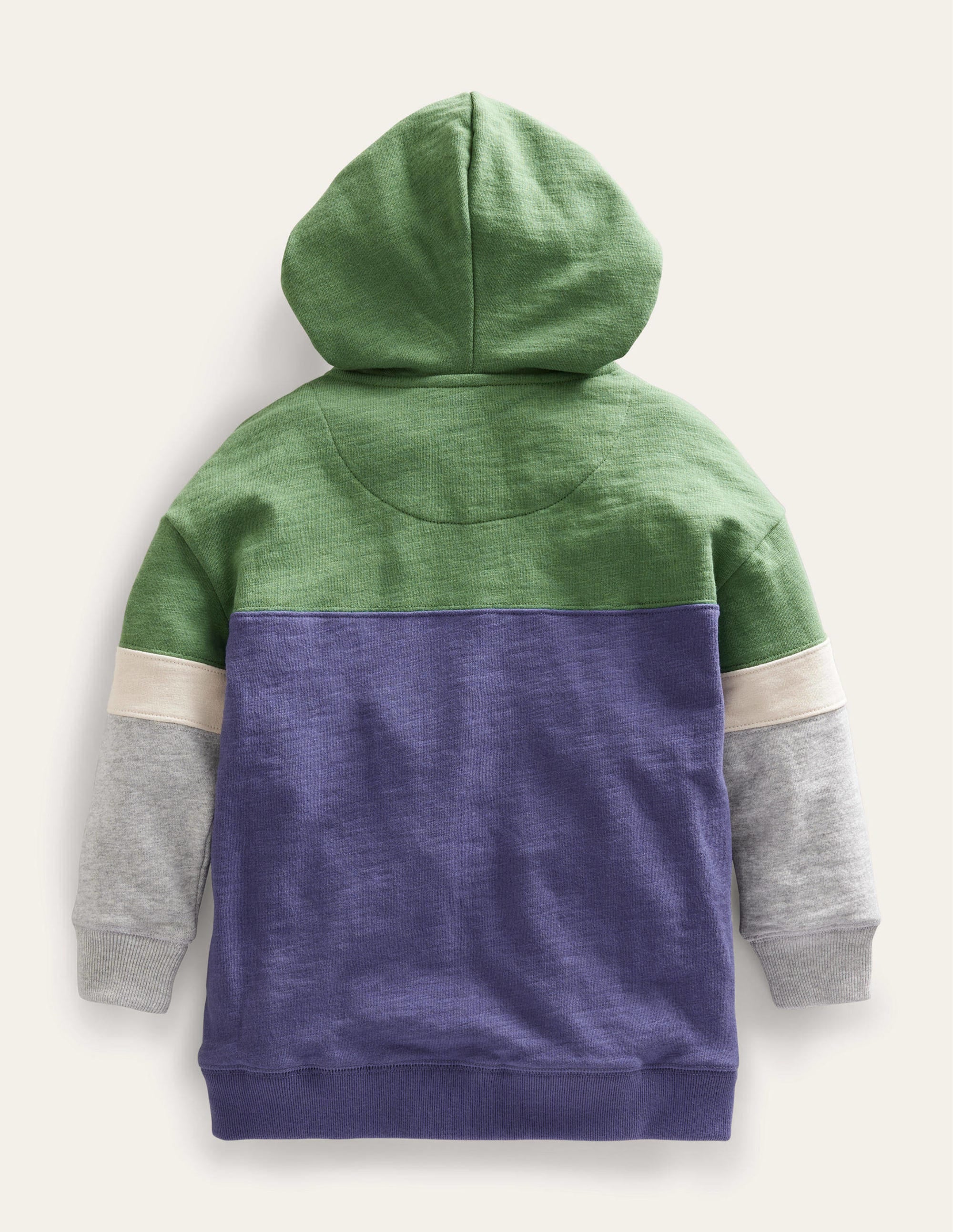 Kapuzenjacke mit Blockfarben-Sanftes Segelblau - Image 2