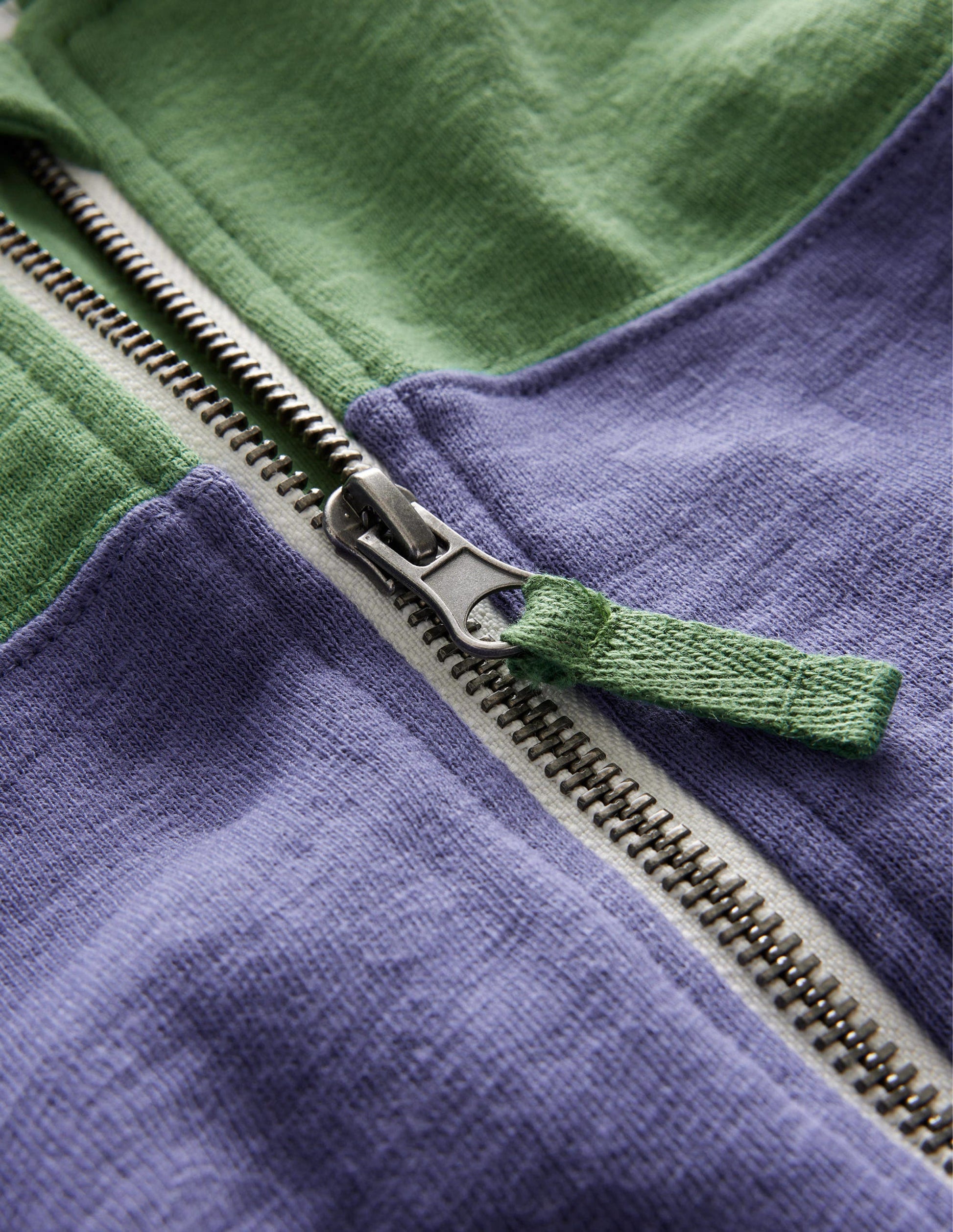 Kapuzenjacke mit Blockfarben-Sanftes Segelblau-3