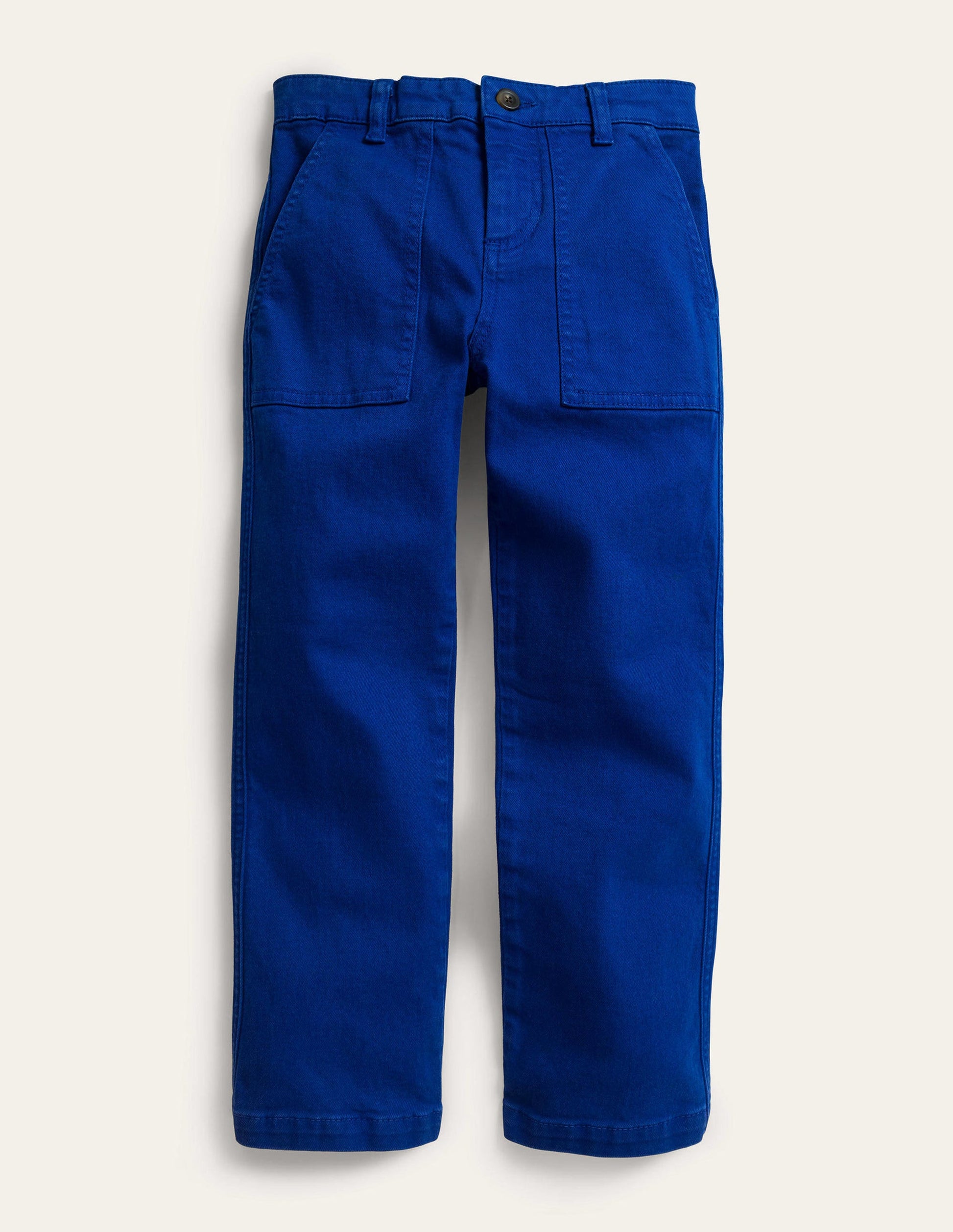 Pantalon décontracté à poches-Bleu azurant-1