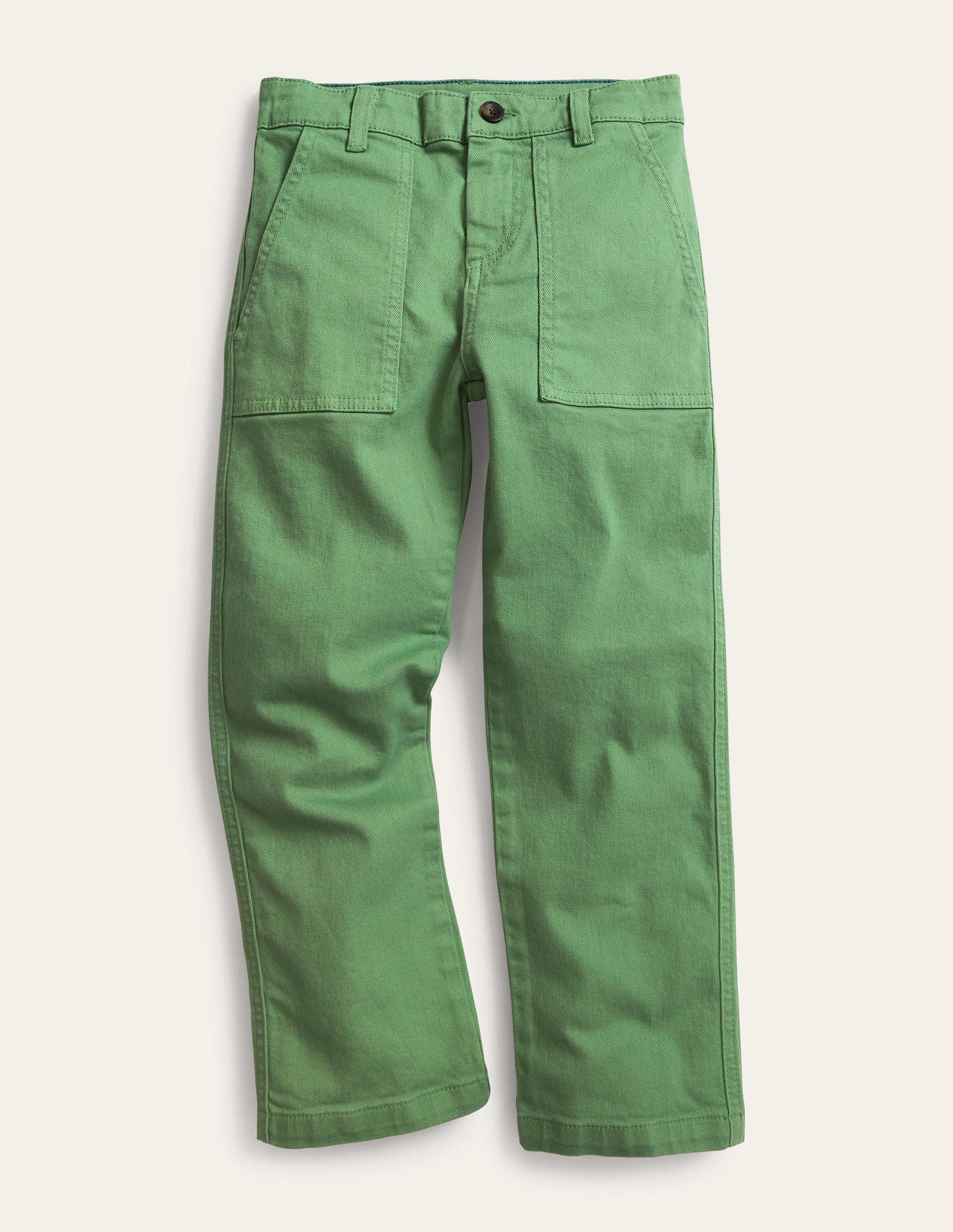 Relaxed Pocket Trousers-Deep Grass Green-1