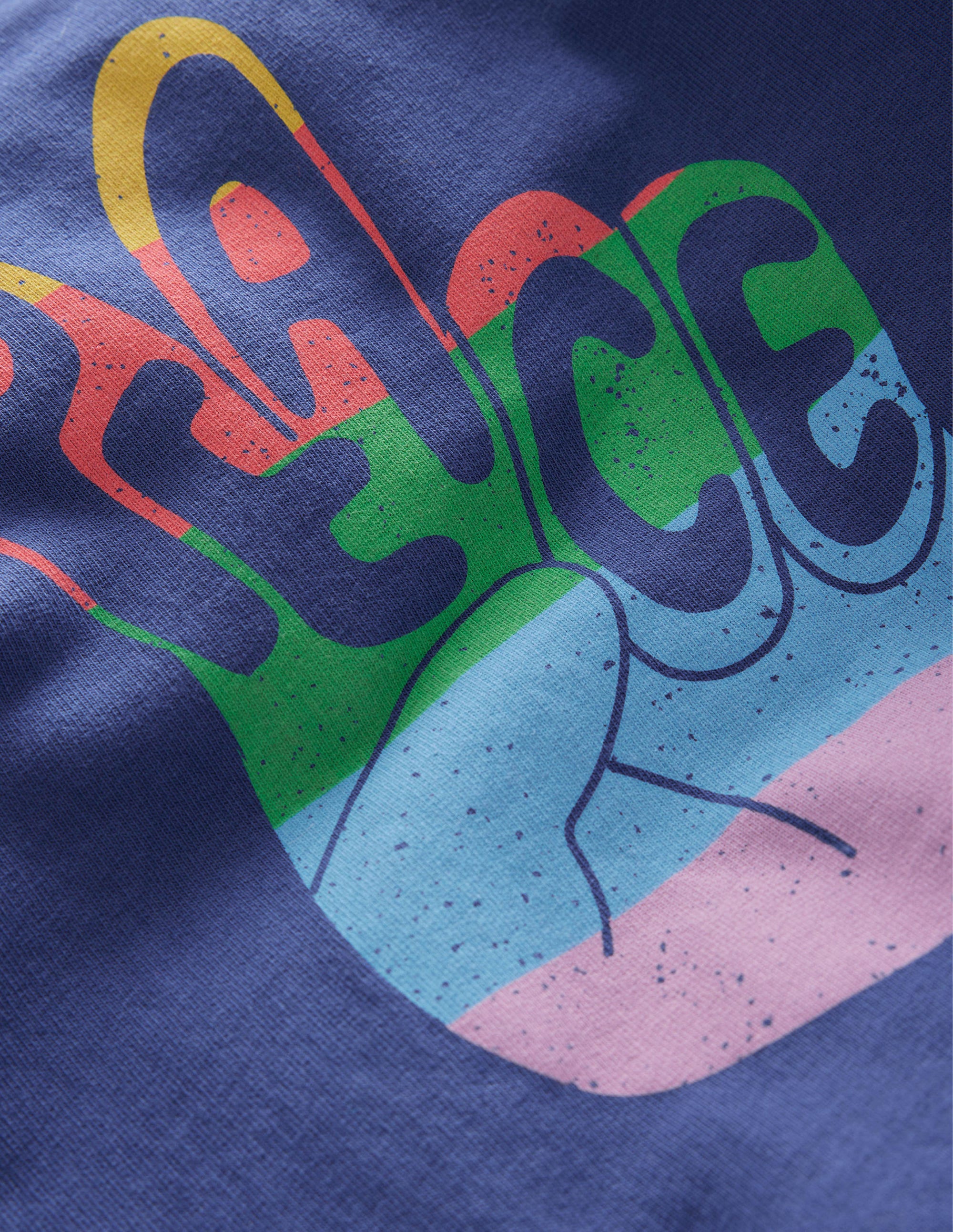 Sweatshirt mit Peace-Motiv-Segelblau, Peace - Image 3
