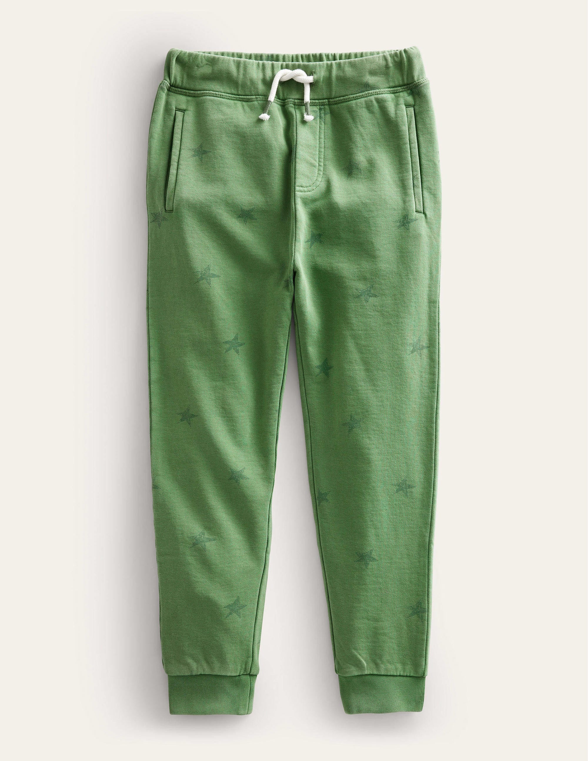 Bas de jogging imprimé teint en pièce-Étoile griffonnée vert safari - Image 1