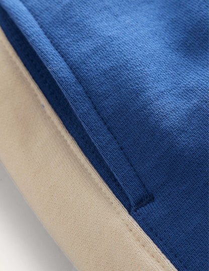 Side Panel Texture Joggers-Bluing Blue-3