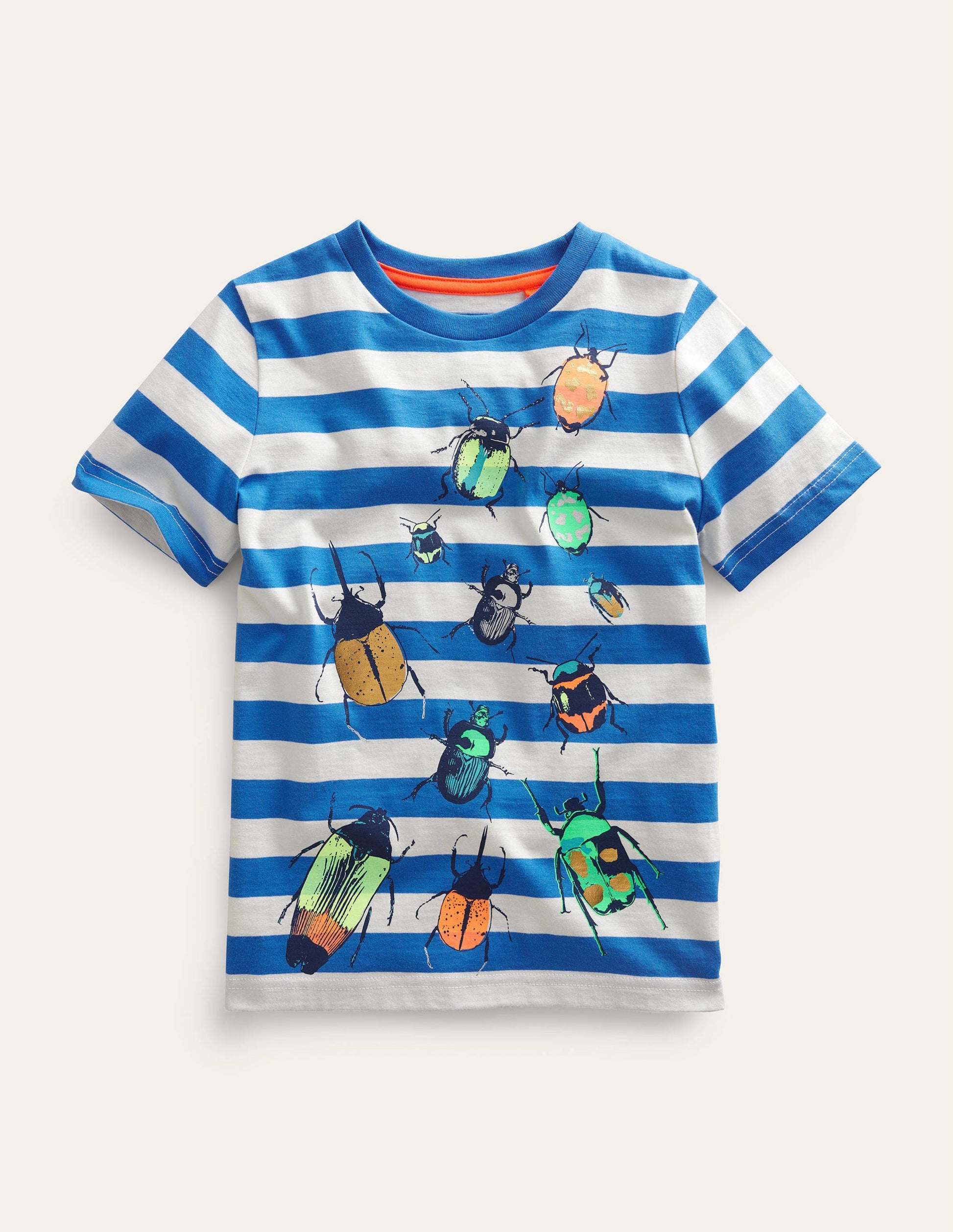 T-Shirt mit Fotodruck-Blau, Käfer-1