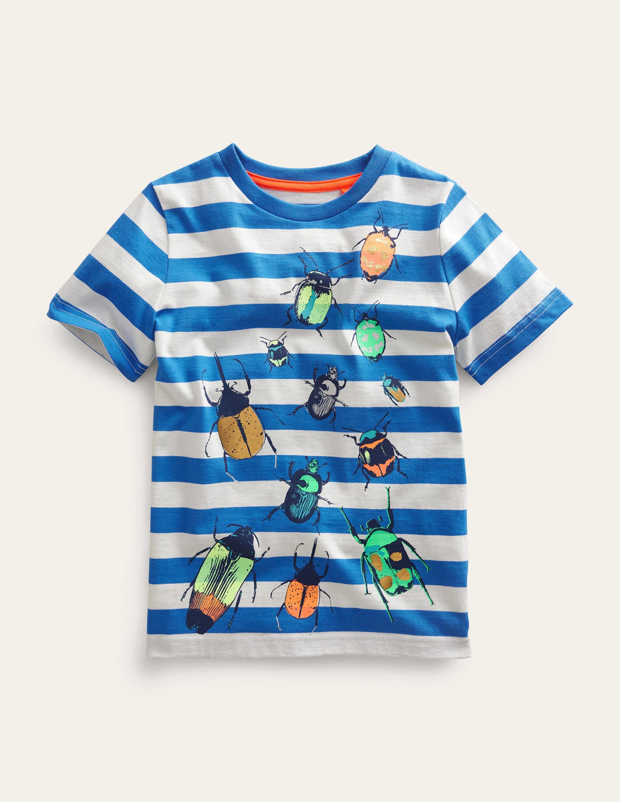 T-Shirt mit Fotodruck-Blau, Käfer - Image 1