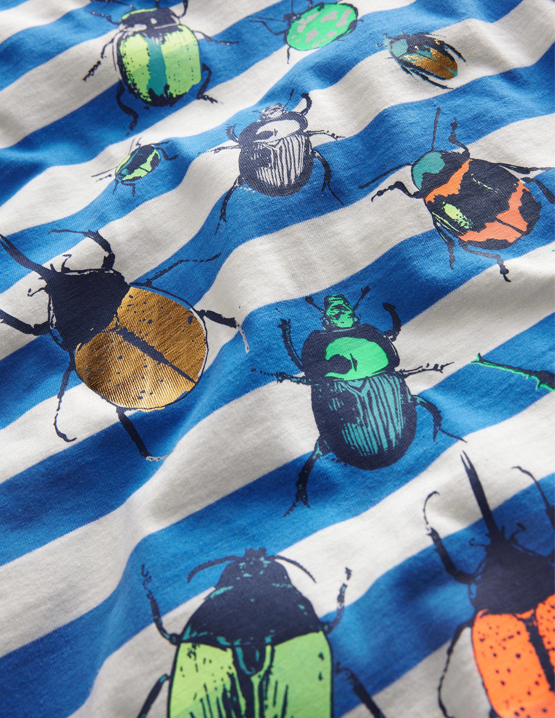 T-Shirt mit Fotodruck-Blau, Käfer-3