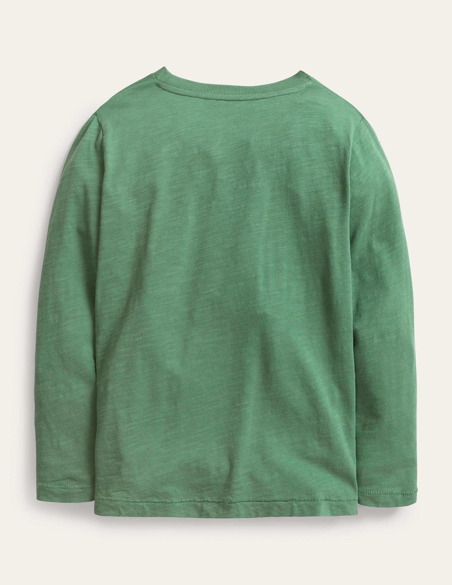 T-shirt délavé à manches longues-Vert romarin