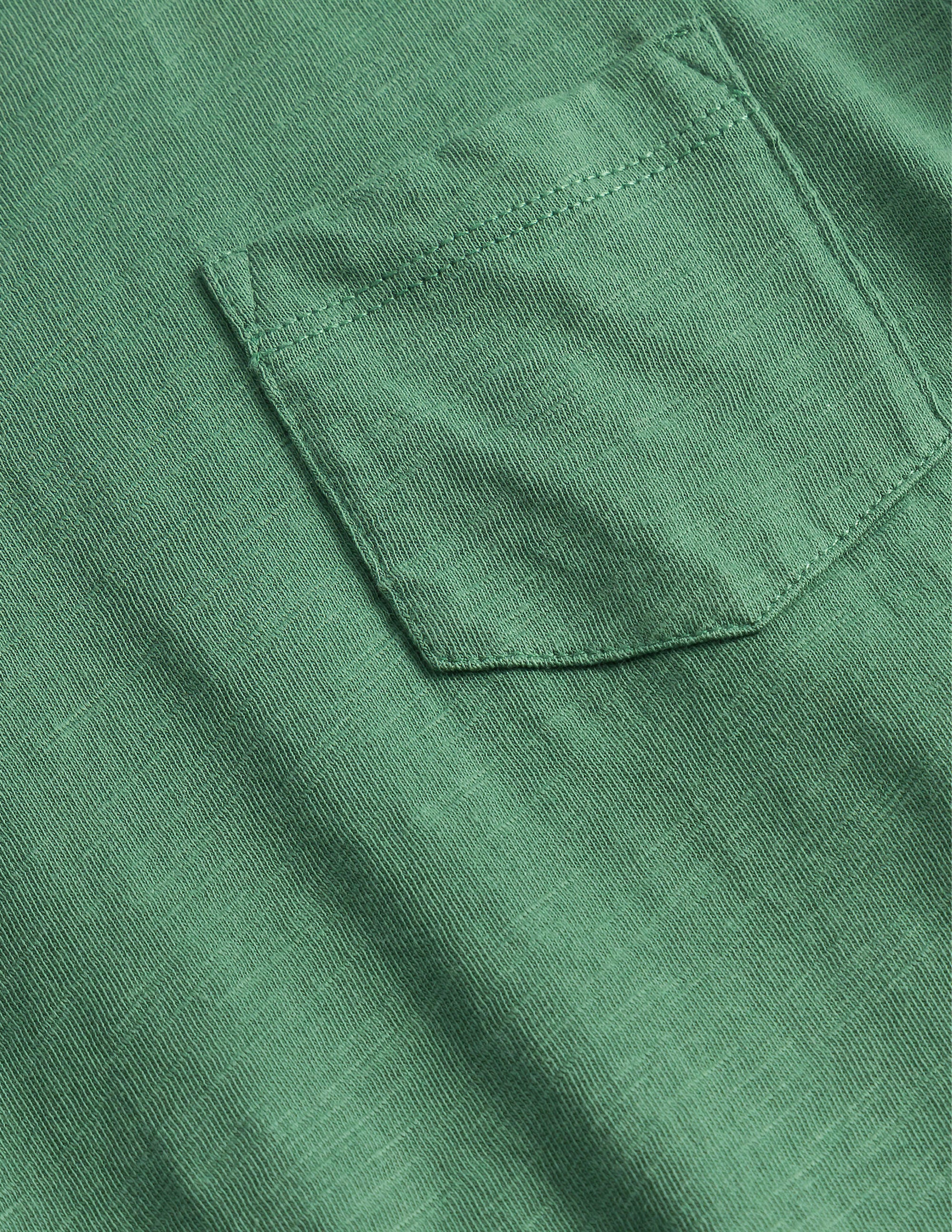T-shirt délavé à manches longues-Vert romarin - Image 3